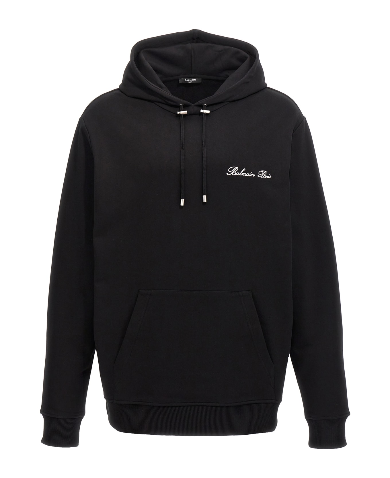 Balmain 'balmain Signature' Hoodie - Eab Noir/blanc