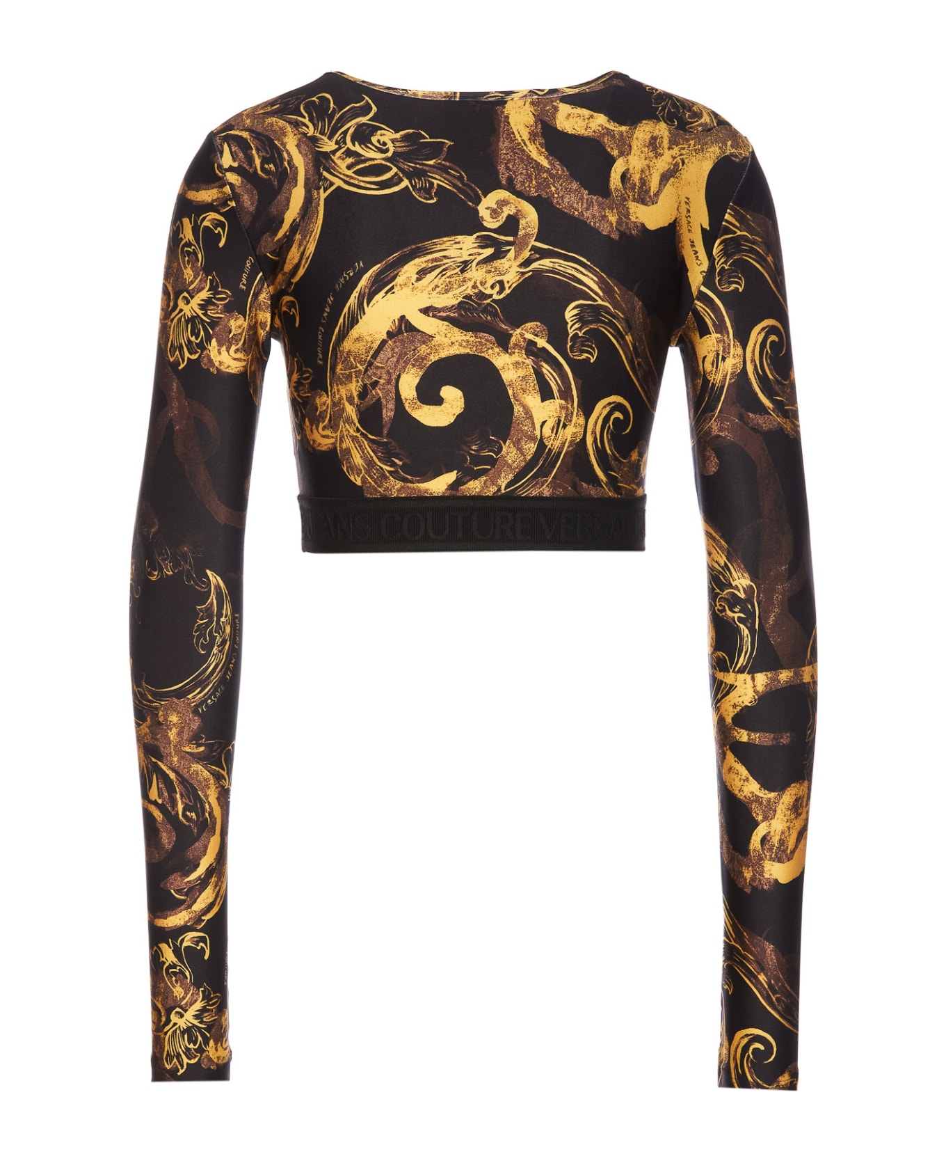Versace Jeans Couture Watercolour Couture Top - Black