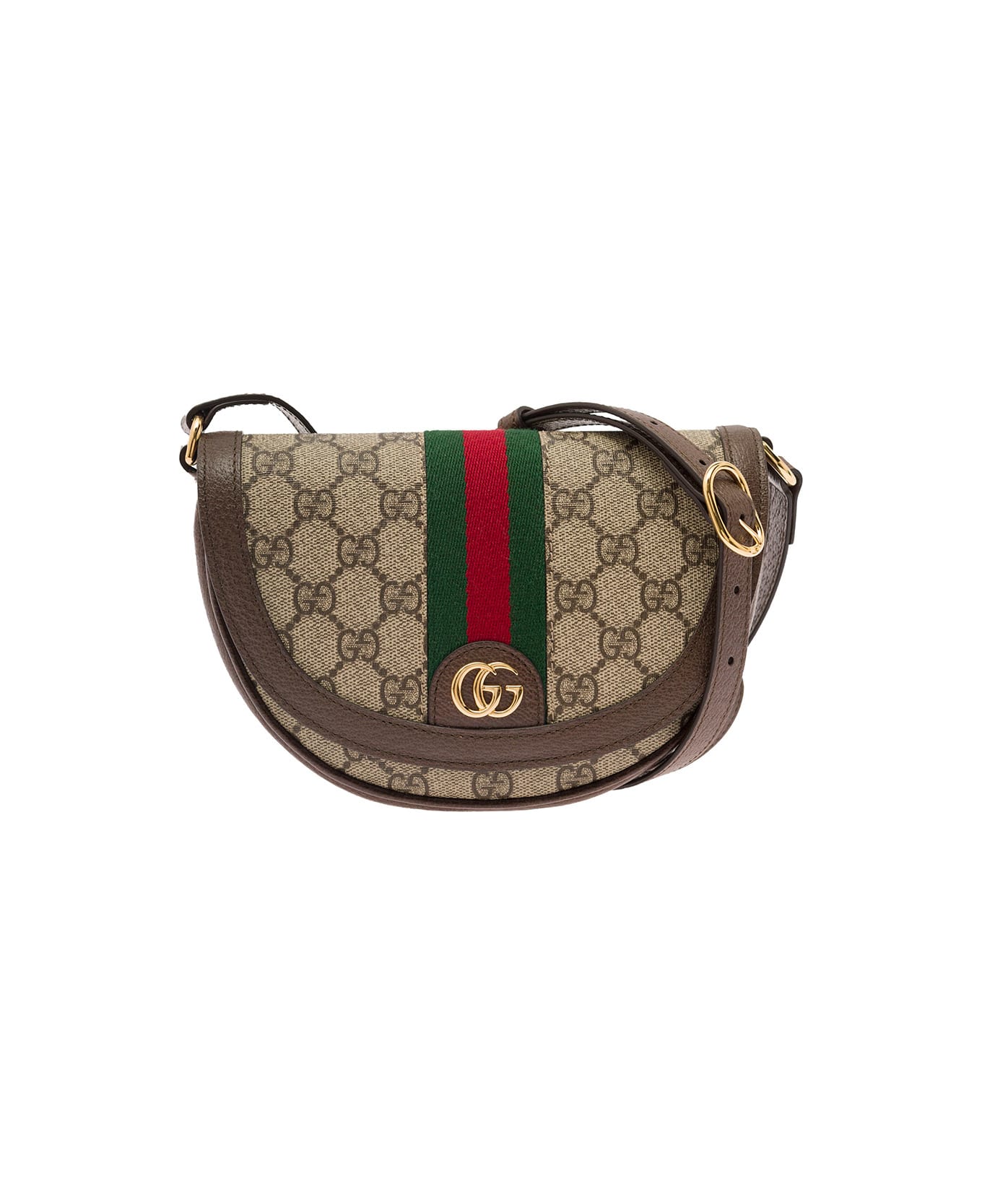 Gucci Gg Supreme Fabric Mini Ophidia Shoulder Bag - Beige