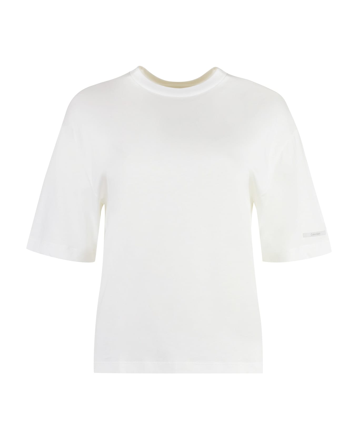 Calvin Klein Cotton Crew-neck T-shirt - WHITE Tシャツ