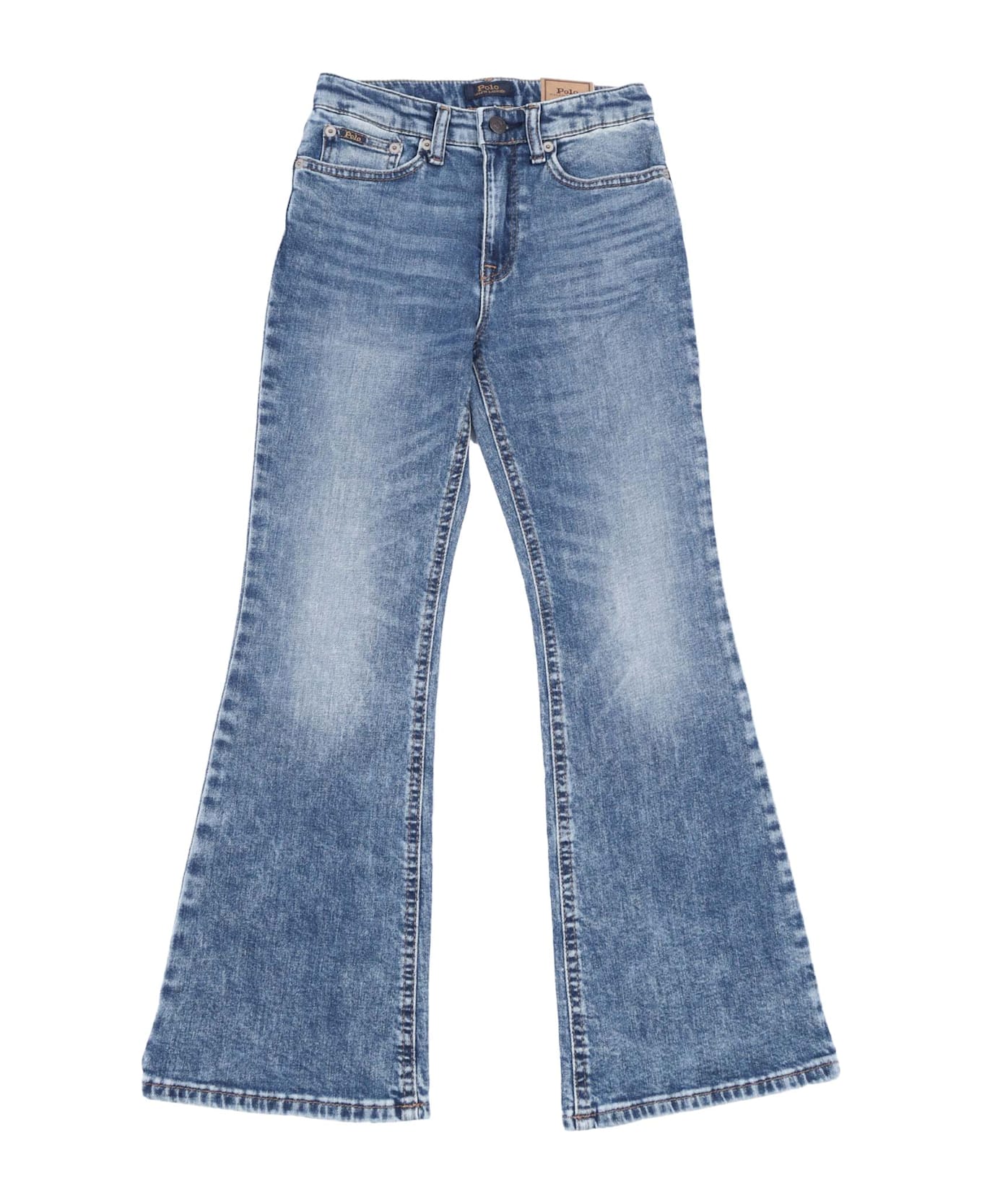 Polo Ralph Lauren Woven-flare-pants - BLUE