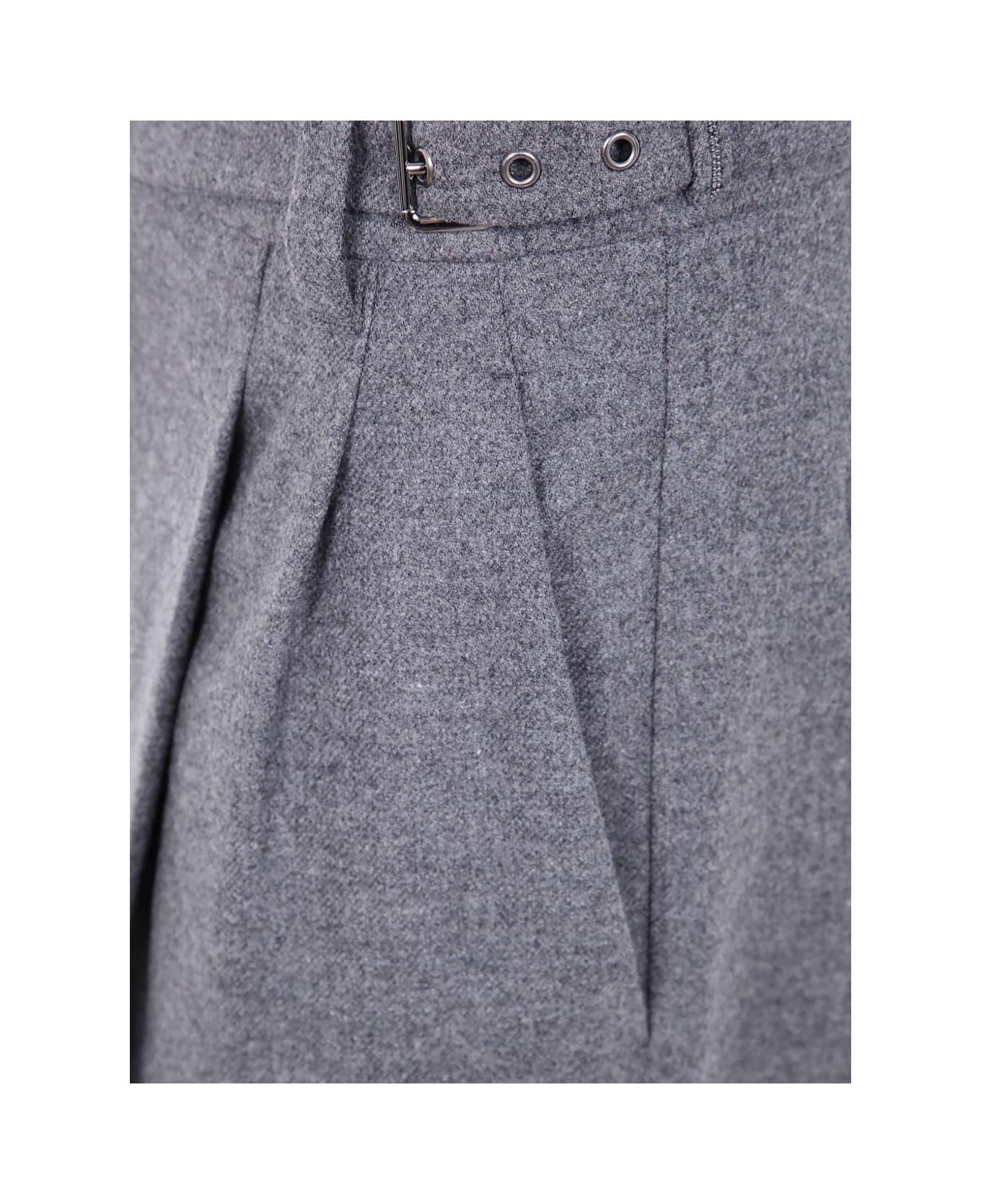 Brunello Cucinelli Wool Trousers - Grey