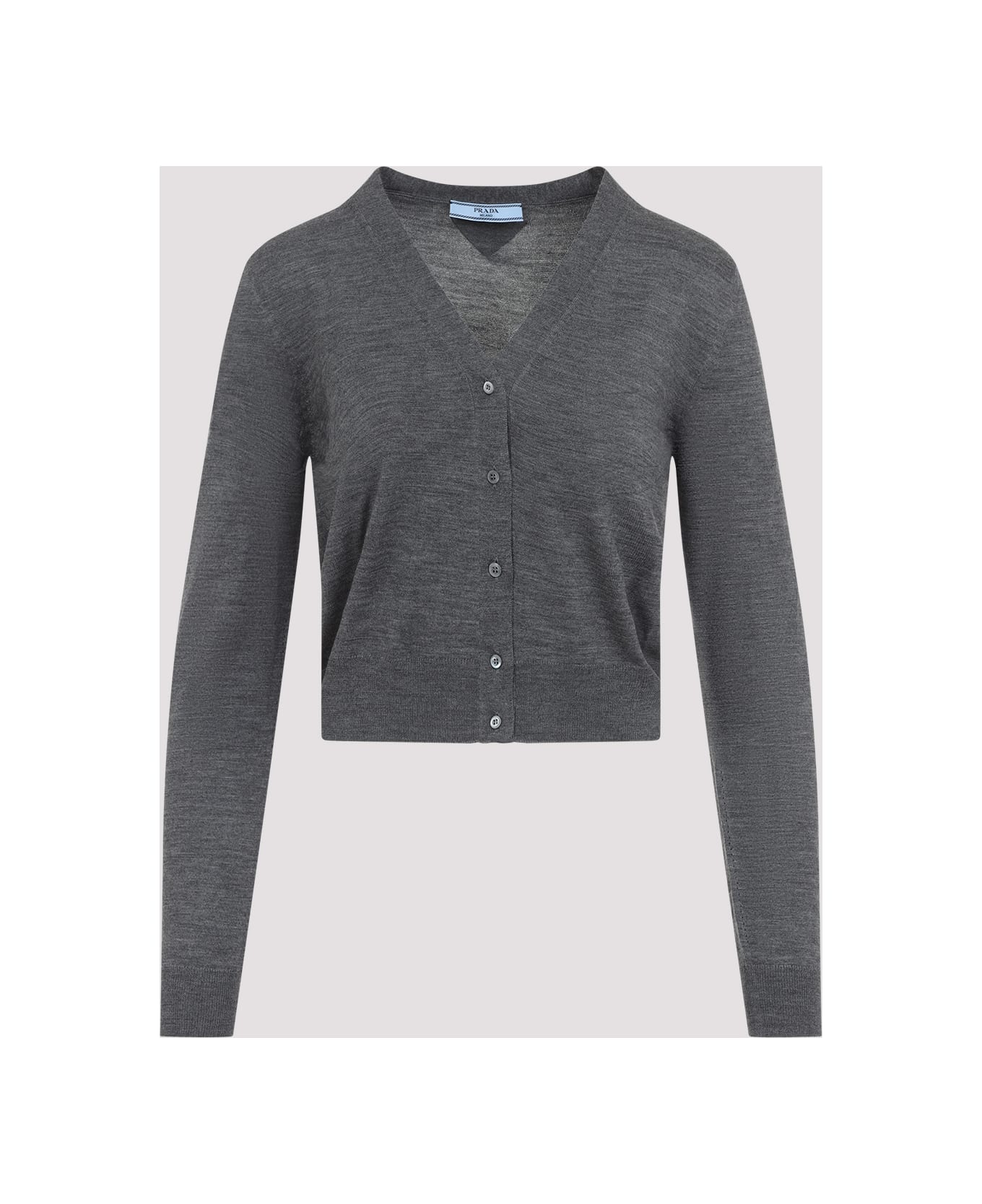 Prada Virgin Wool Cardigan - Ardesia