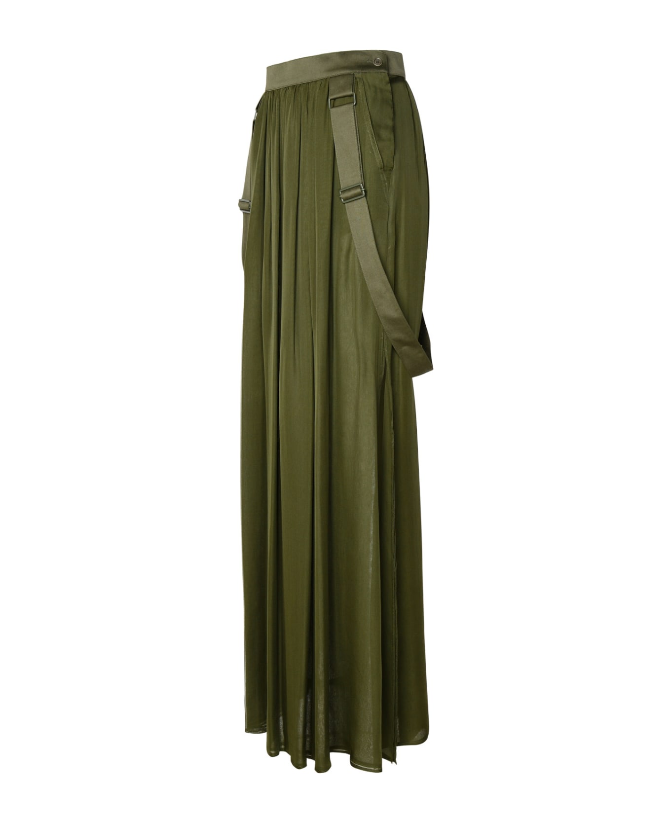 Max Mara 'jedy' Khaki Green Silk Skirt - Green
