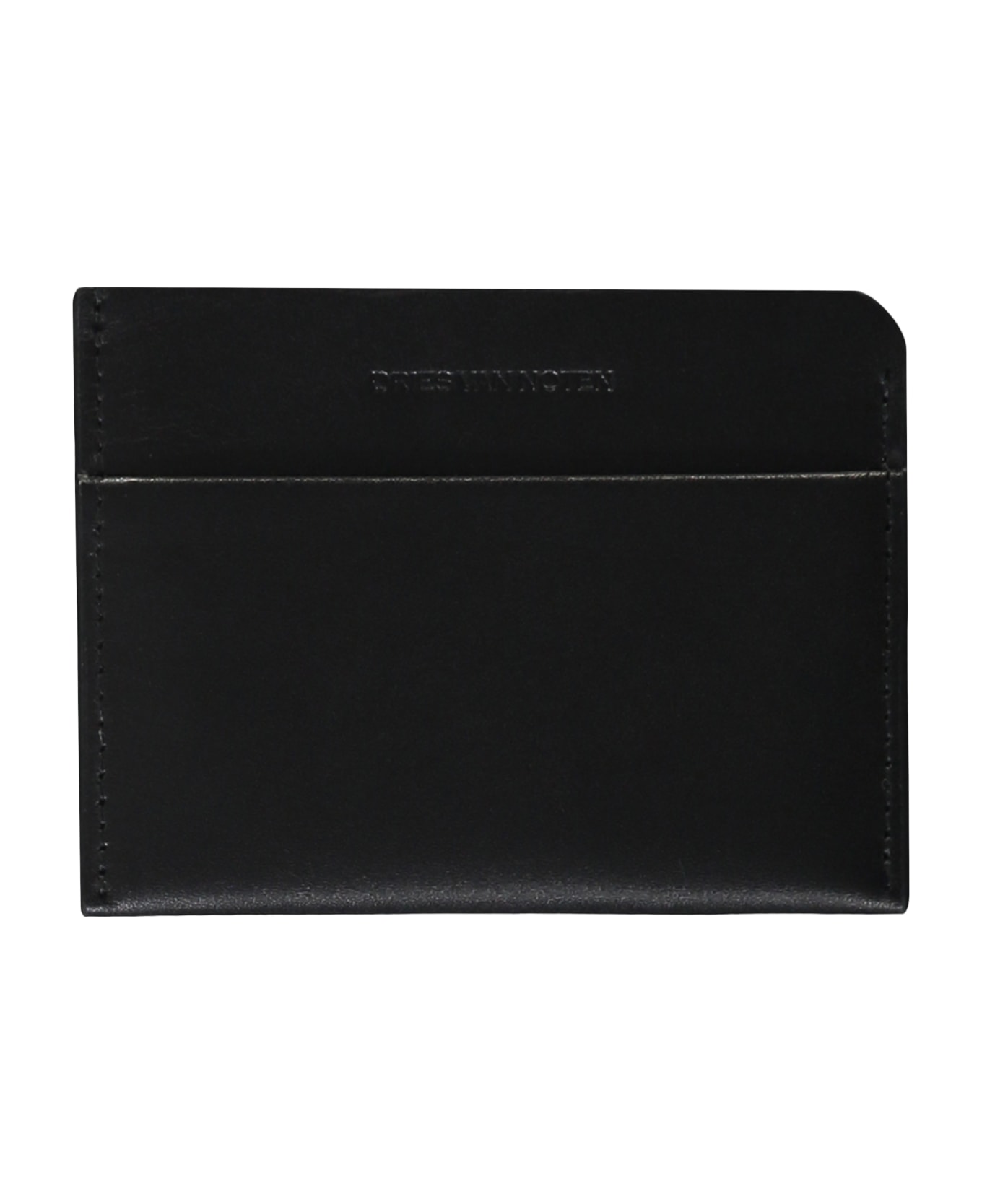 Dries Van Noten Logo Detail Leather Card Holder - black