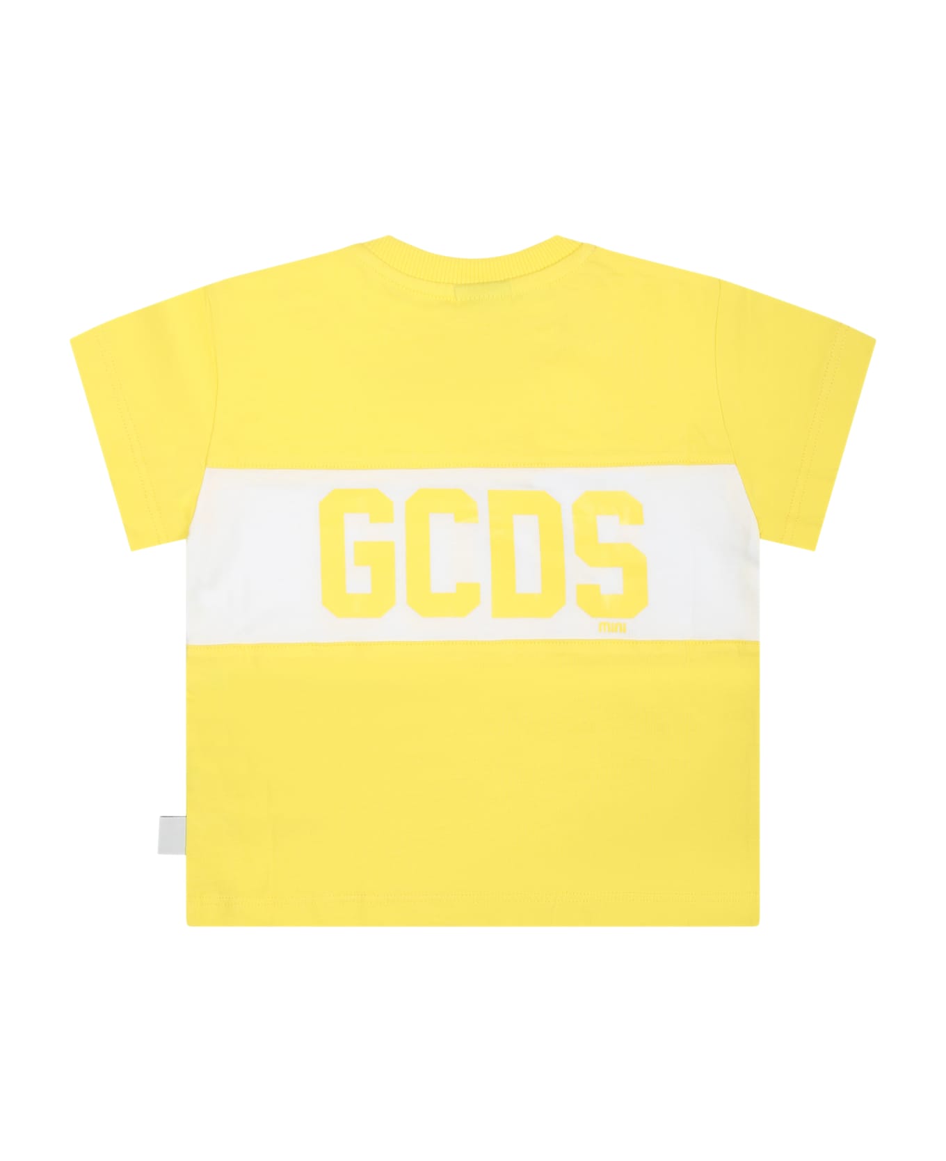 GCDS Mini Yellow T-shirt For Babykids With Logo - Yellow Tシャツ＆ポロシャツ