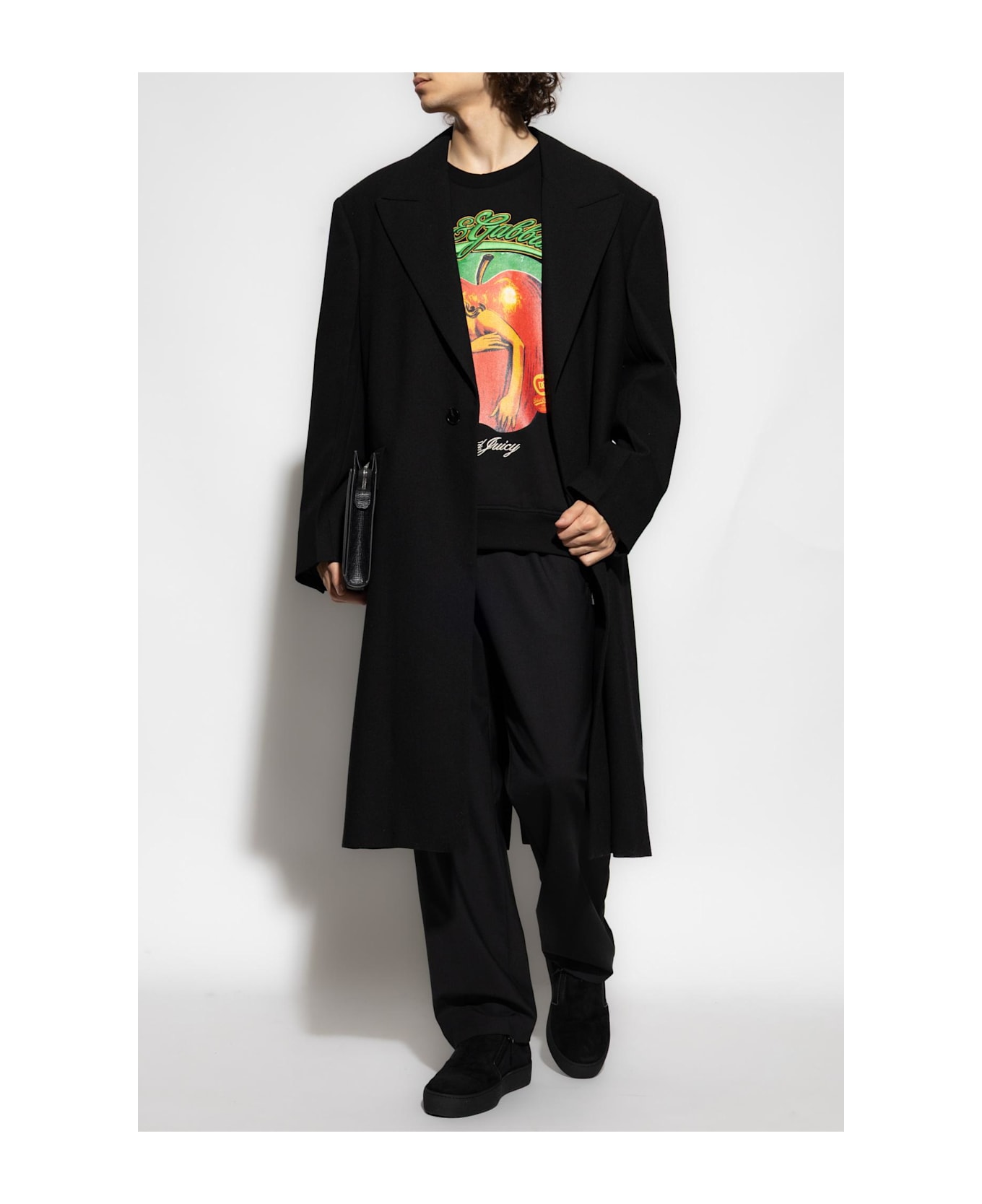 Dolce & Gabbana Sweatshirt With Logo - Black フリース