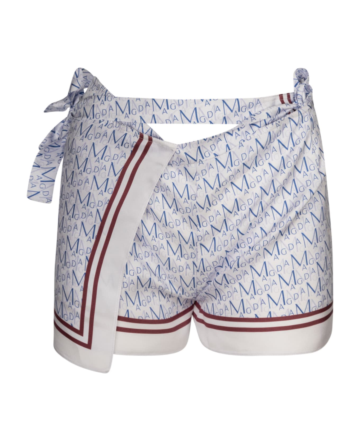 Magda Butrym Beach Logo Print Shorts - Blue