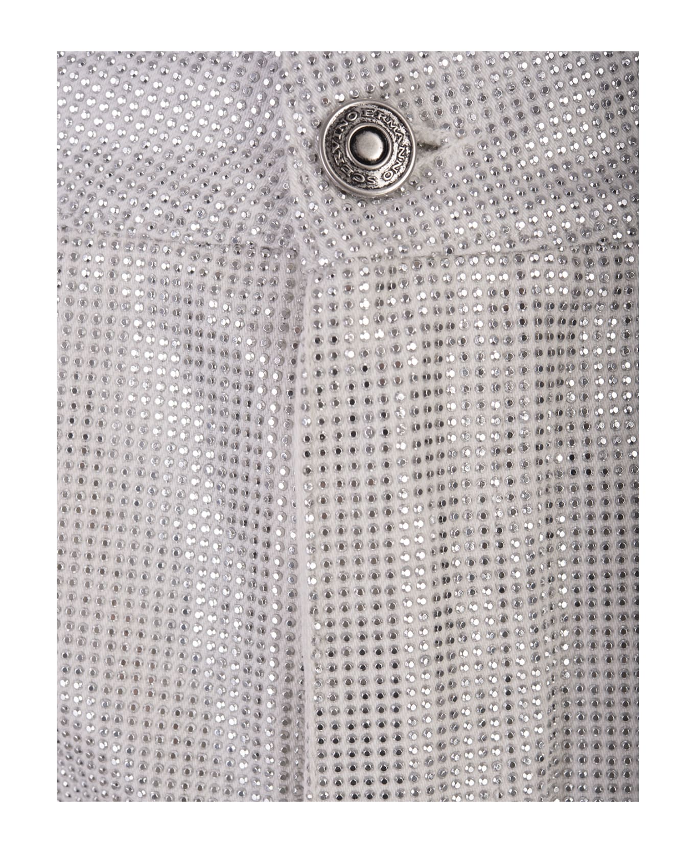 Ermanno Scervino Shorts With Crystals - Silver