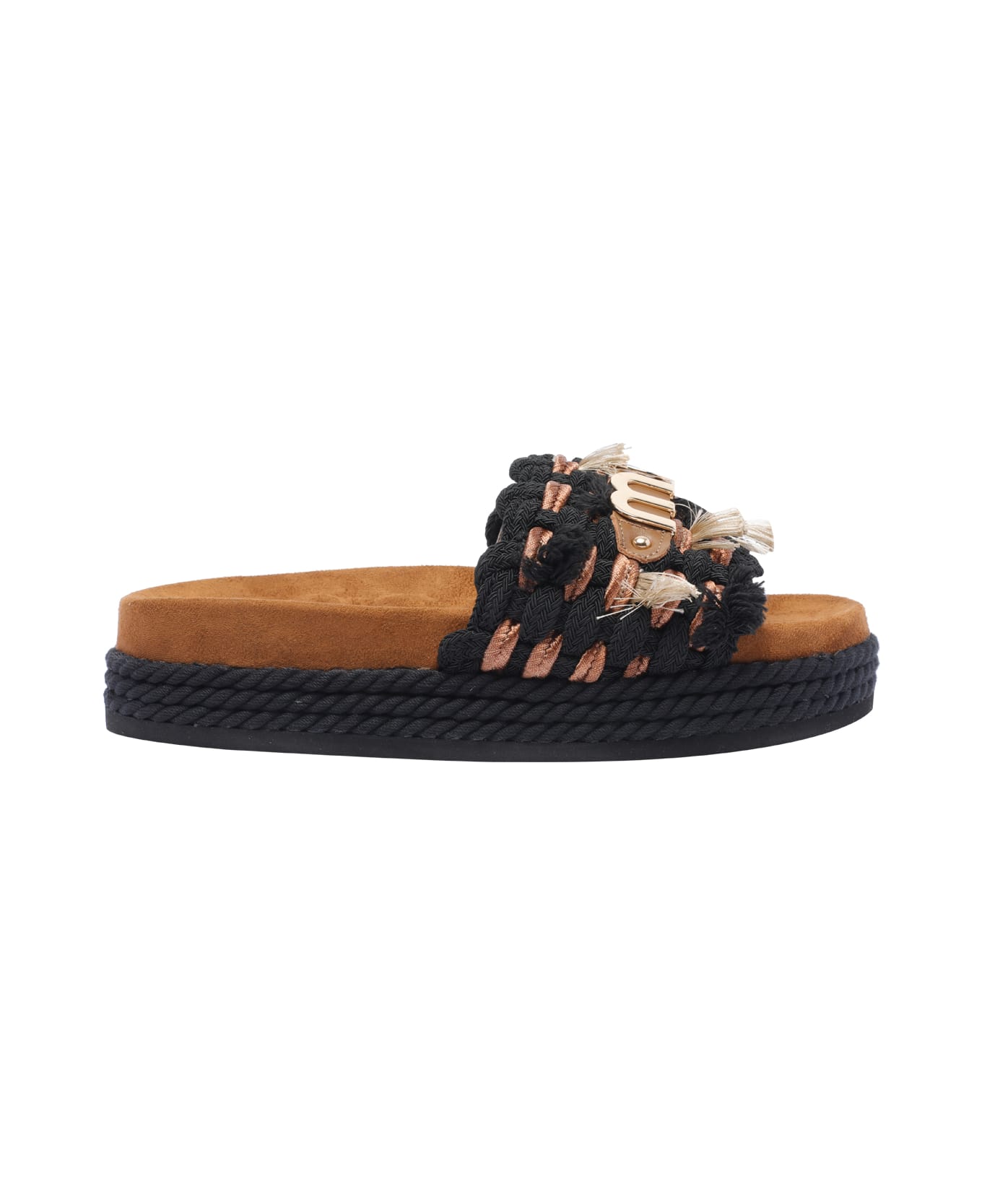 Mou Monoband Sandals - Black