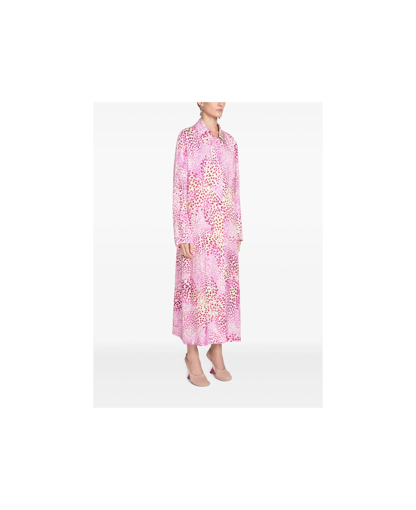 Dries Van Noten Coat - PINK/WHITE