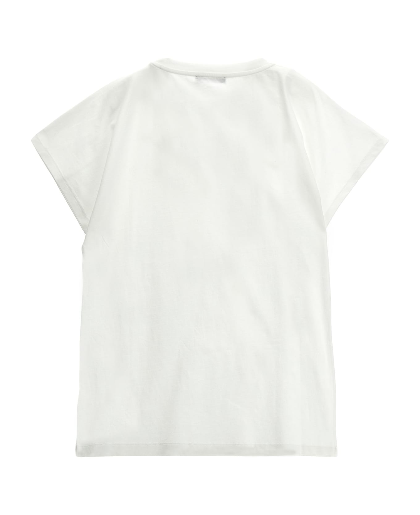 Balmain Rhinestone Logo T-shirt - White