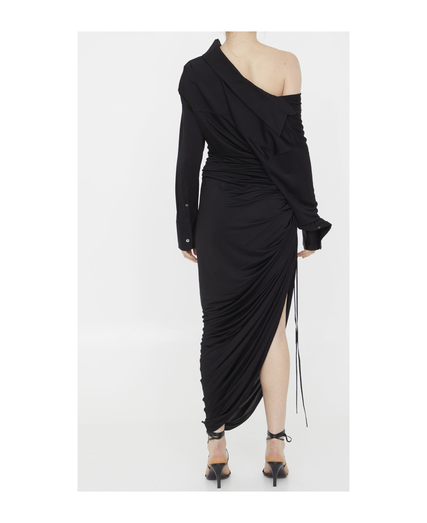 Alexander Wang Asymmetric Draped Dress - BLACK ワンピース＆ドレス