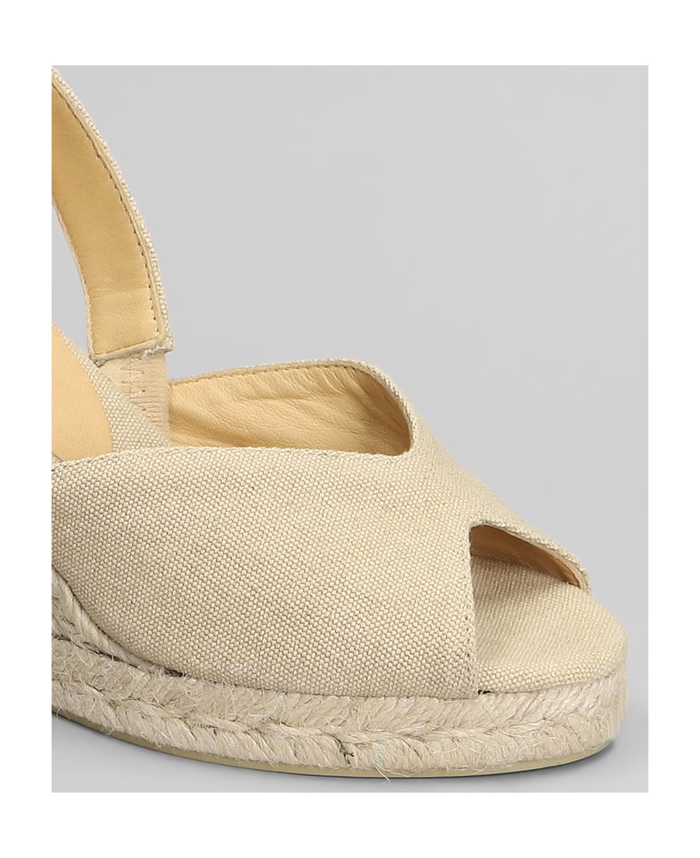 Castañer Brisa-8-002 Wedges In Beige Canvas - beige