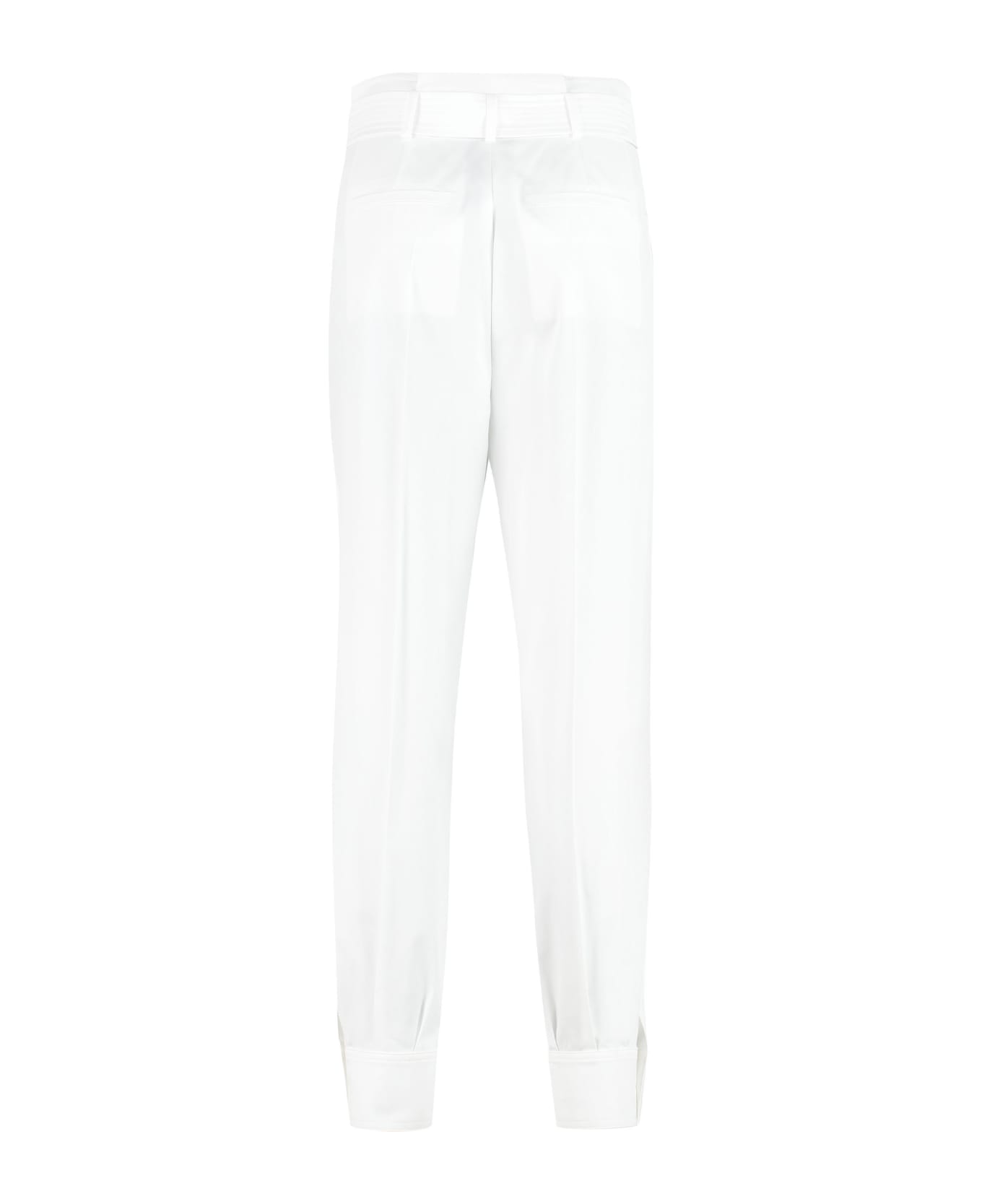 Max Mara Eburnea Cotton-twill Bush-trousers - White スウェットパンツ
