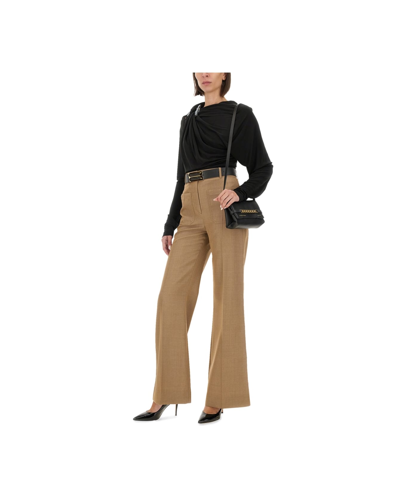 Victoria Beckham Draped Top - BLACK