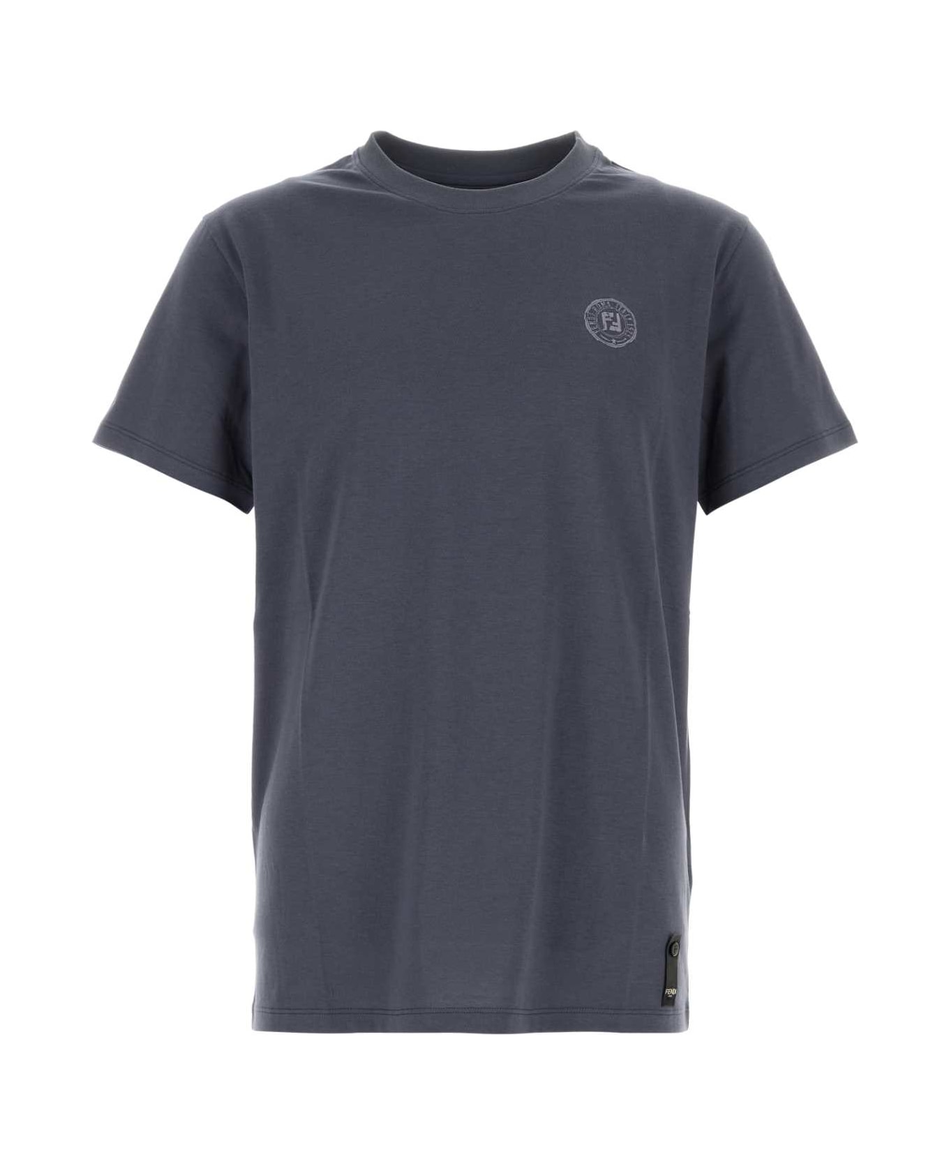 Fendi Air Force Blue Cotton T-shirt - BLU DARK