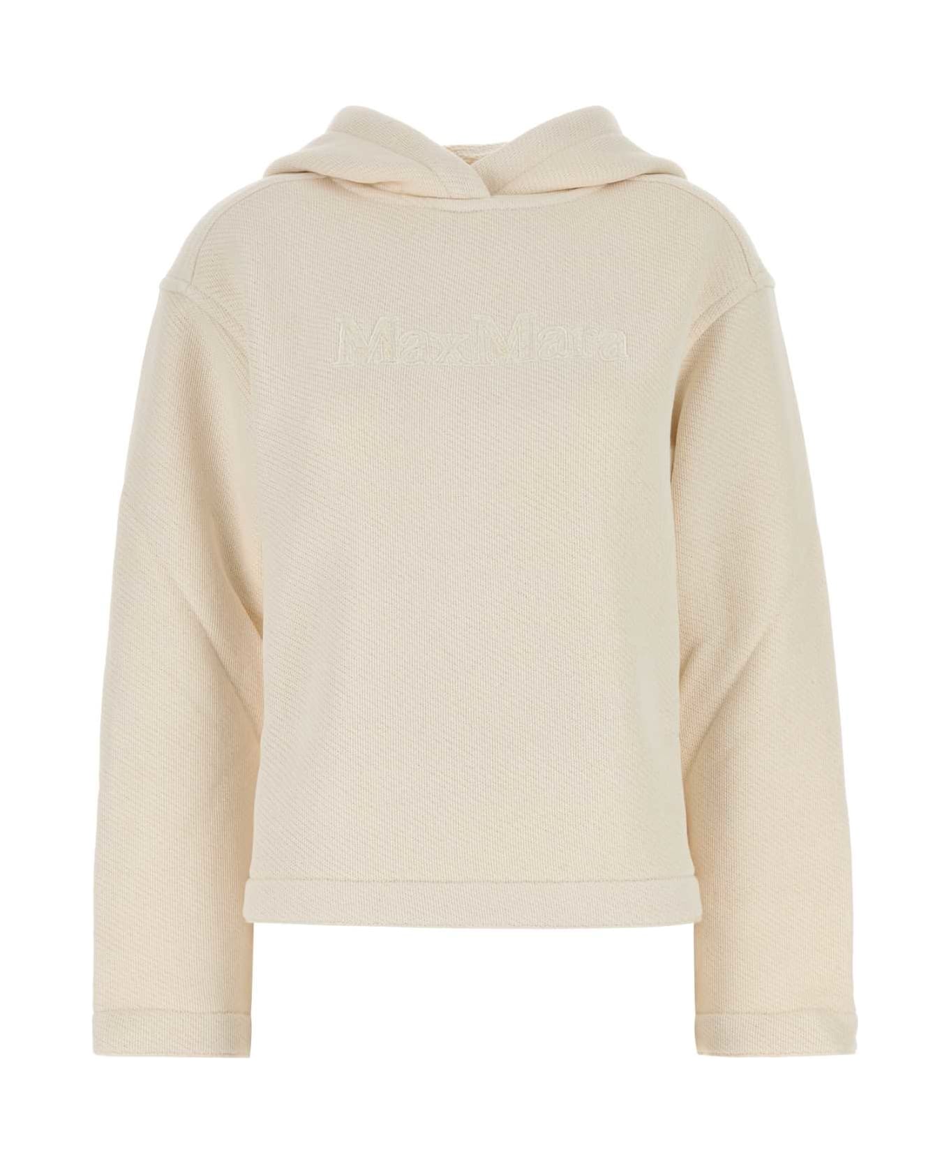 Max Mara Ivory Cotton Blend Gary Sweatshirt - White