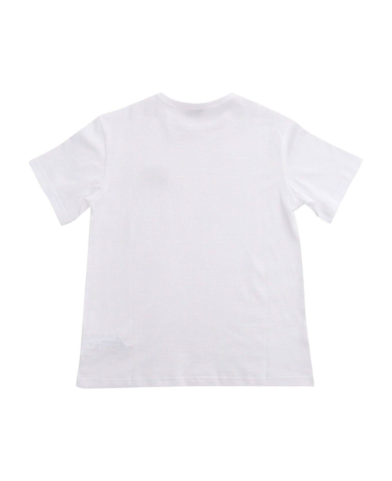 Dolce & Gabbana Logo Patch Crewneck T-shirt - Bianco Ottico Tシャツ＆ポロシャツ