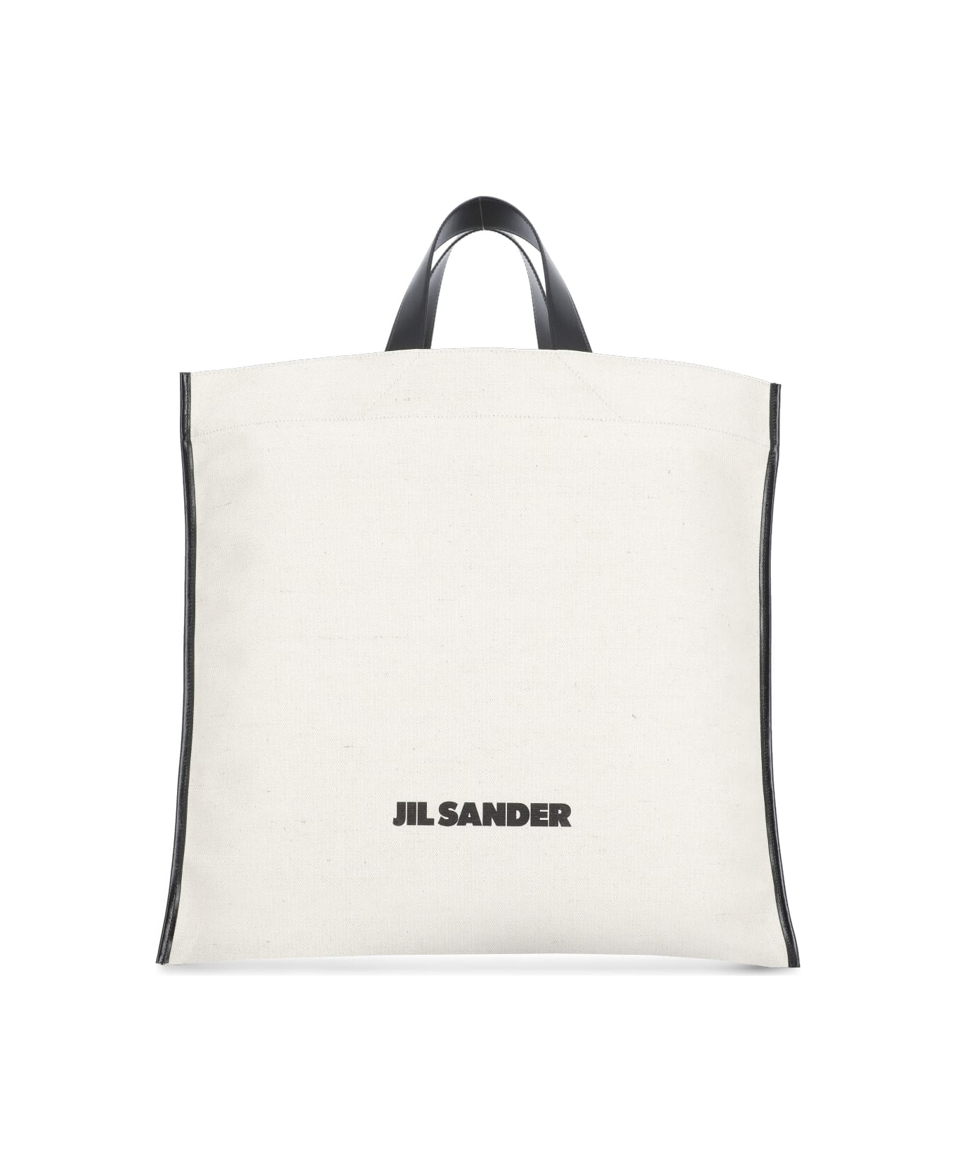 Jil Sander 
border Book Tote Square
 Shopping Bag - Ivory