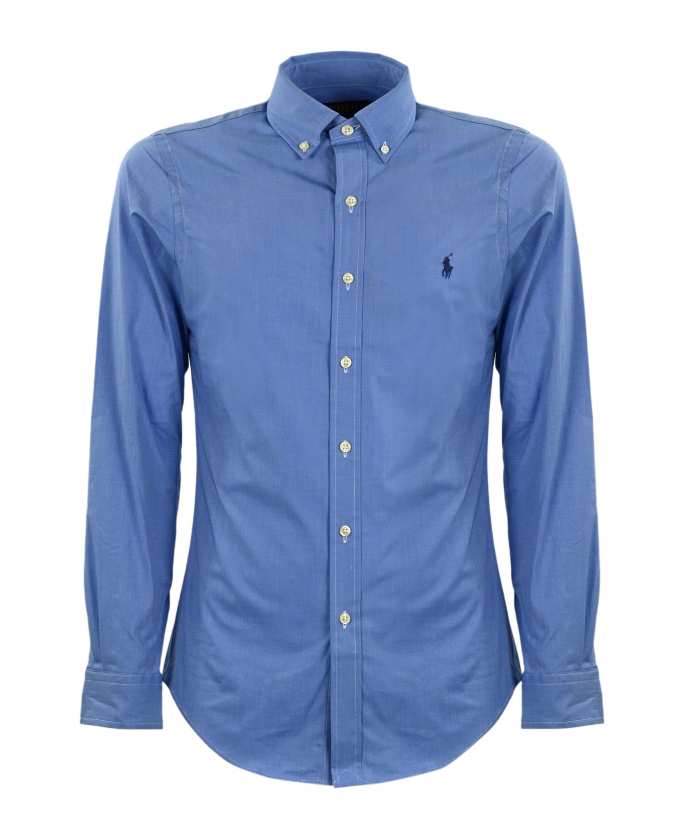 Polo Ralph Lauren Cotton Shirt With Logo - Blue シャツ