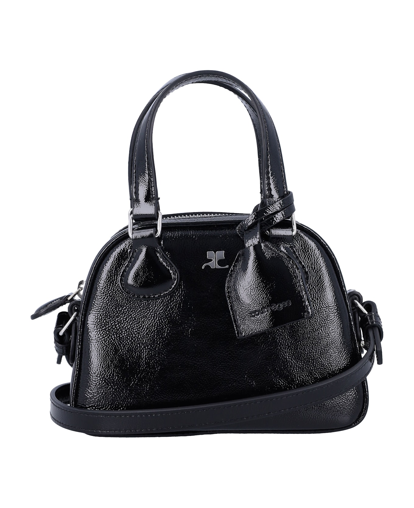 Courrèges Naplack Mini Bowliing Bag - BLACK