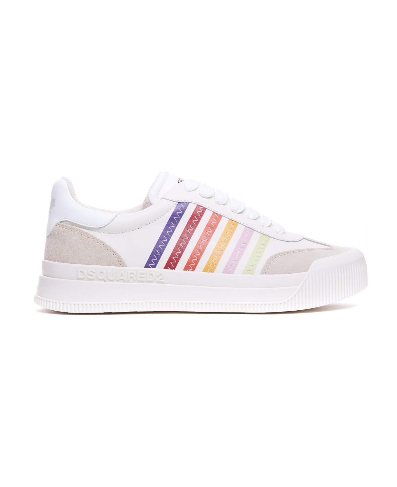 Dsquared2 New Jersey Lace-up Low Top Sneakers - Beige/multicolore