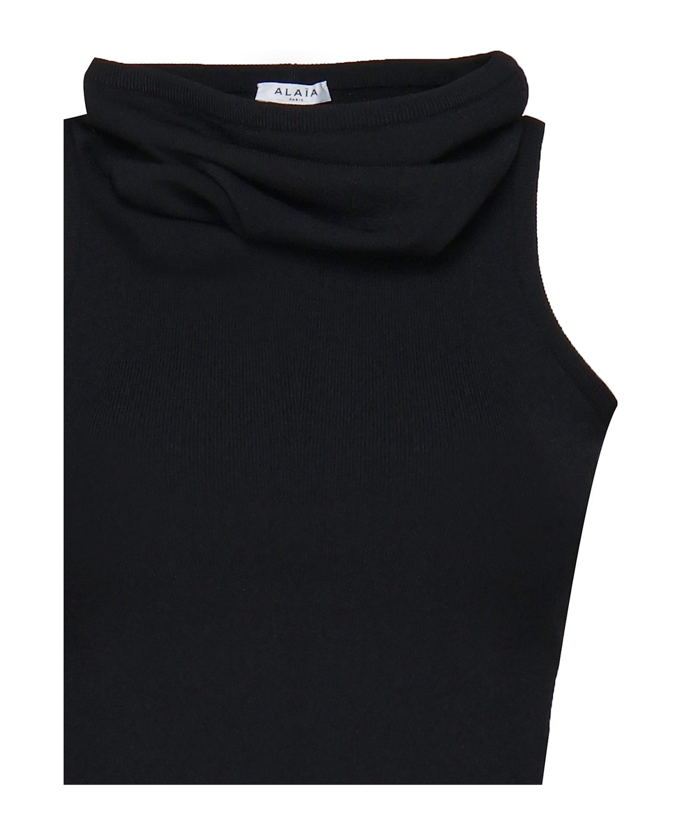 Alaia Black Hooded Top - NOIR ALAIA