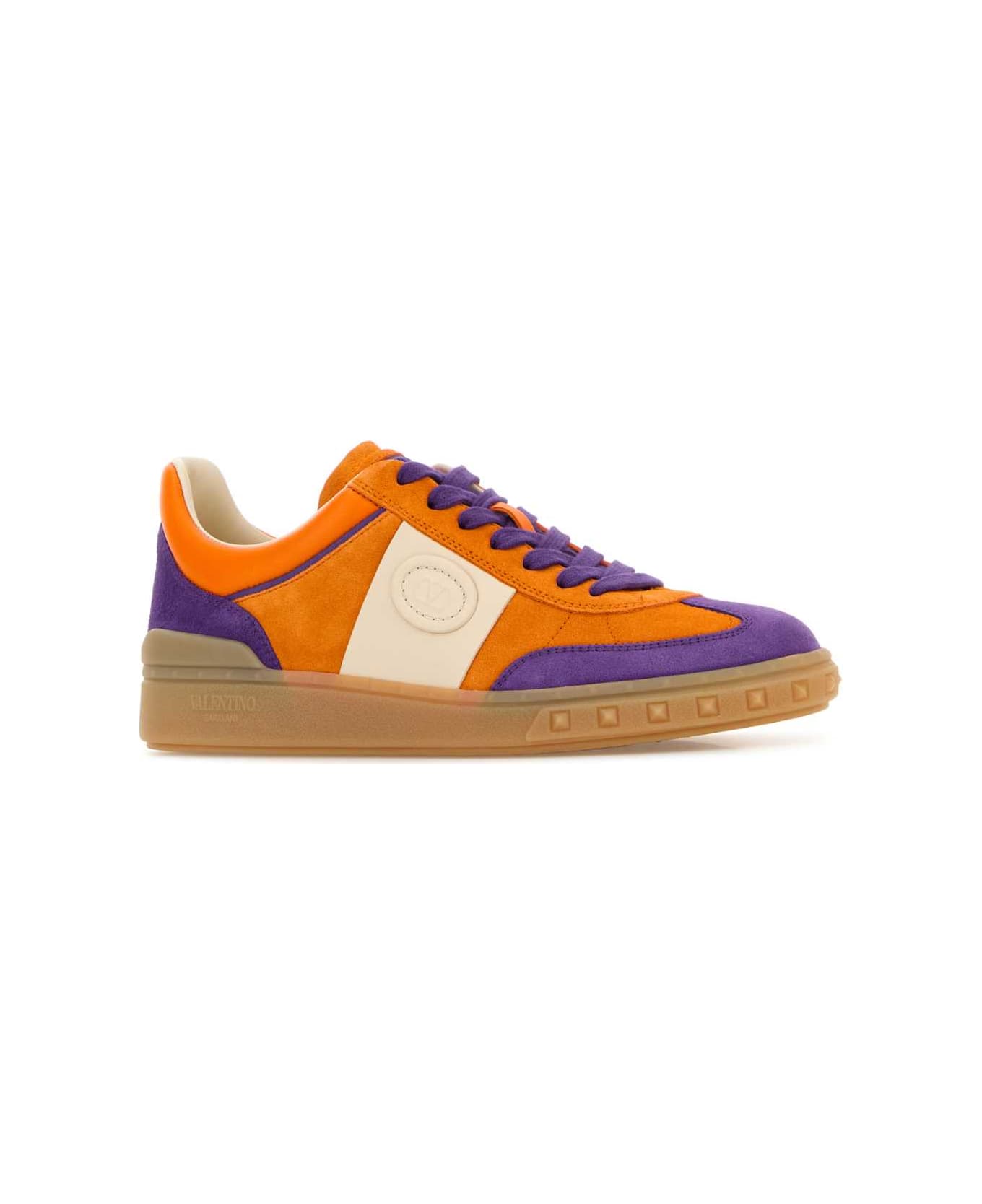 Valentino Garavani Multicolor Suede Upvillage Sneakers - PUMPKELVGLACEPUMPKELVGLACEAMBRA