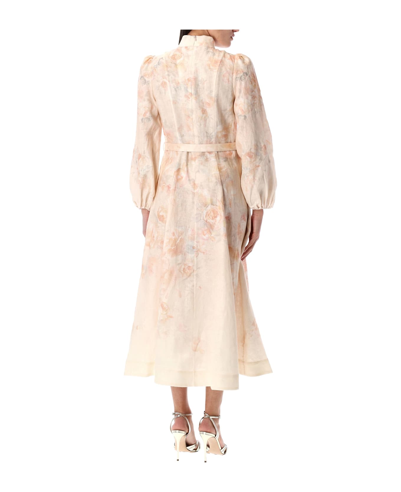 Zimmermann Crush Buttoned Midi Dress - LIGHT FLOWER