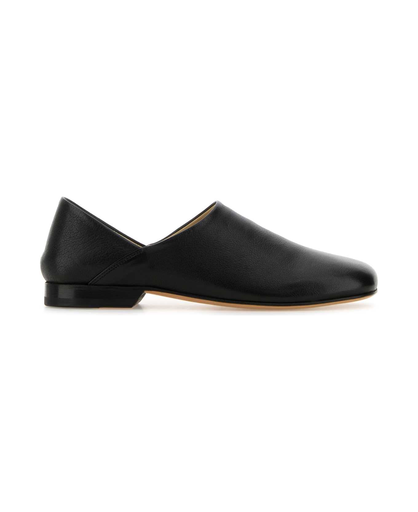 Lemaire Black Leather Loafers - BLACK
