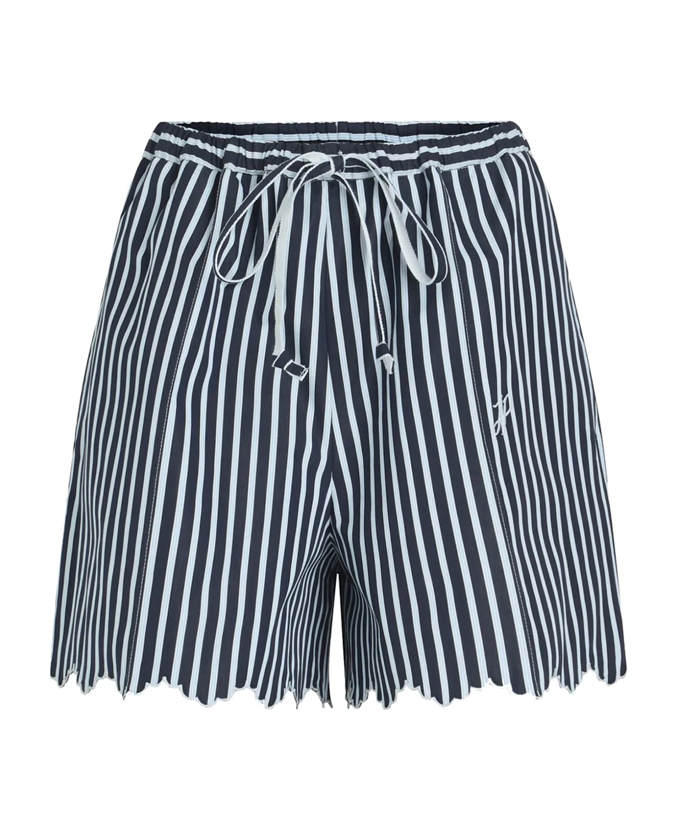 Patou Embroidered Cotton Shorts - NAVYSTRIPES