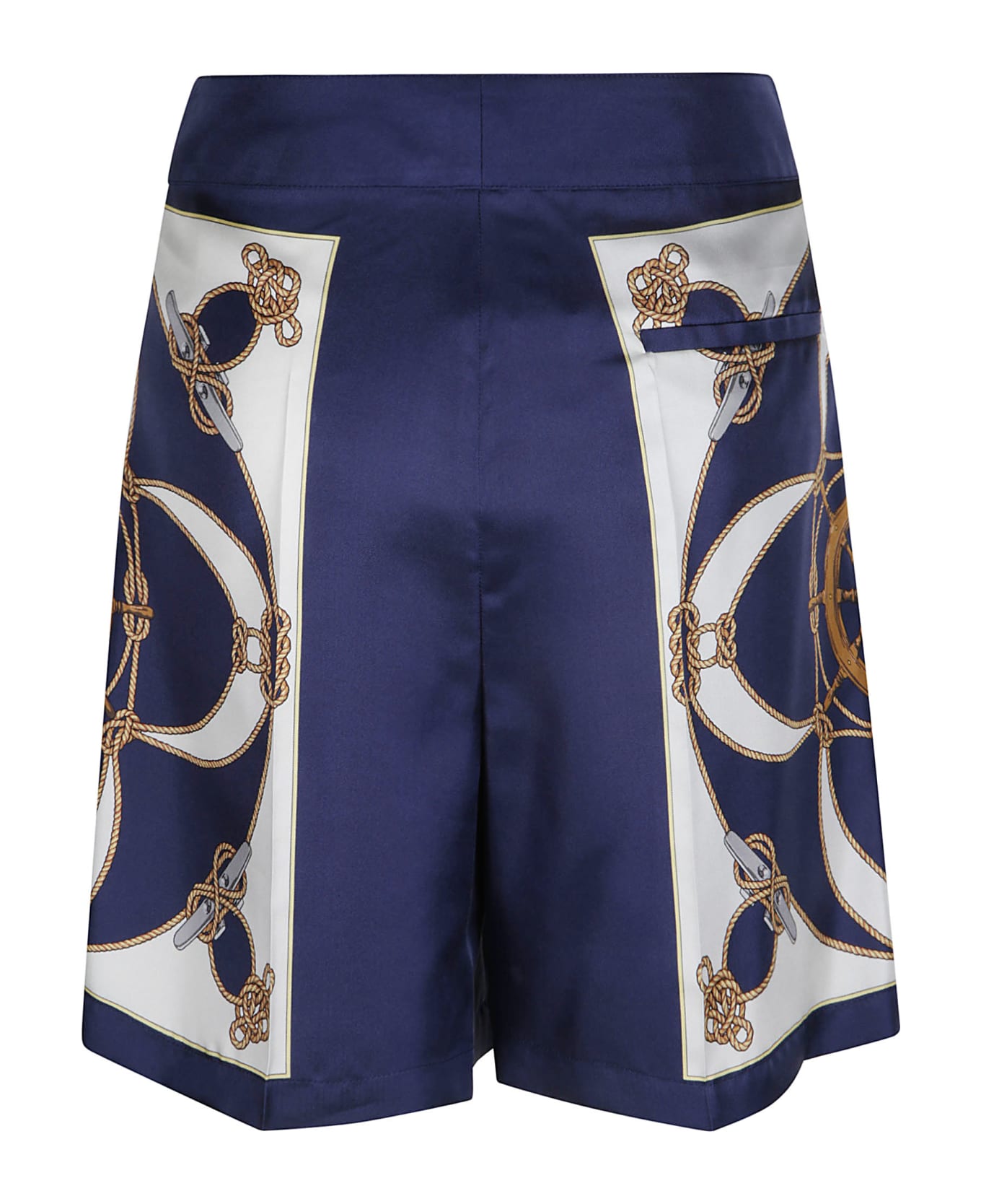 Bally Mid-rise Helm Printed Shorts - Blue