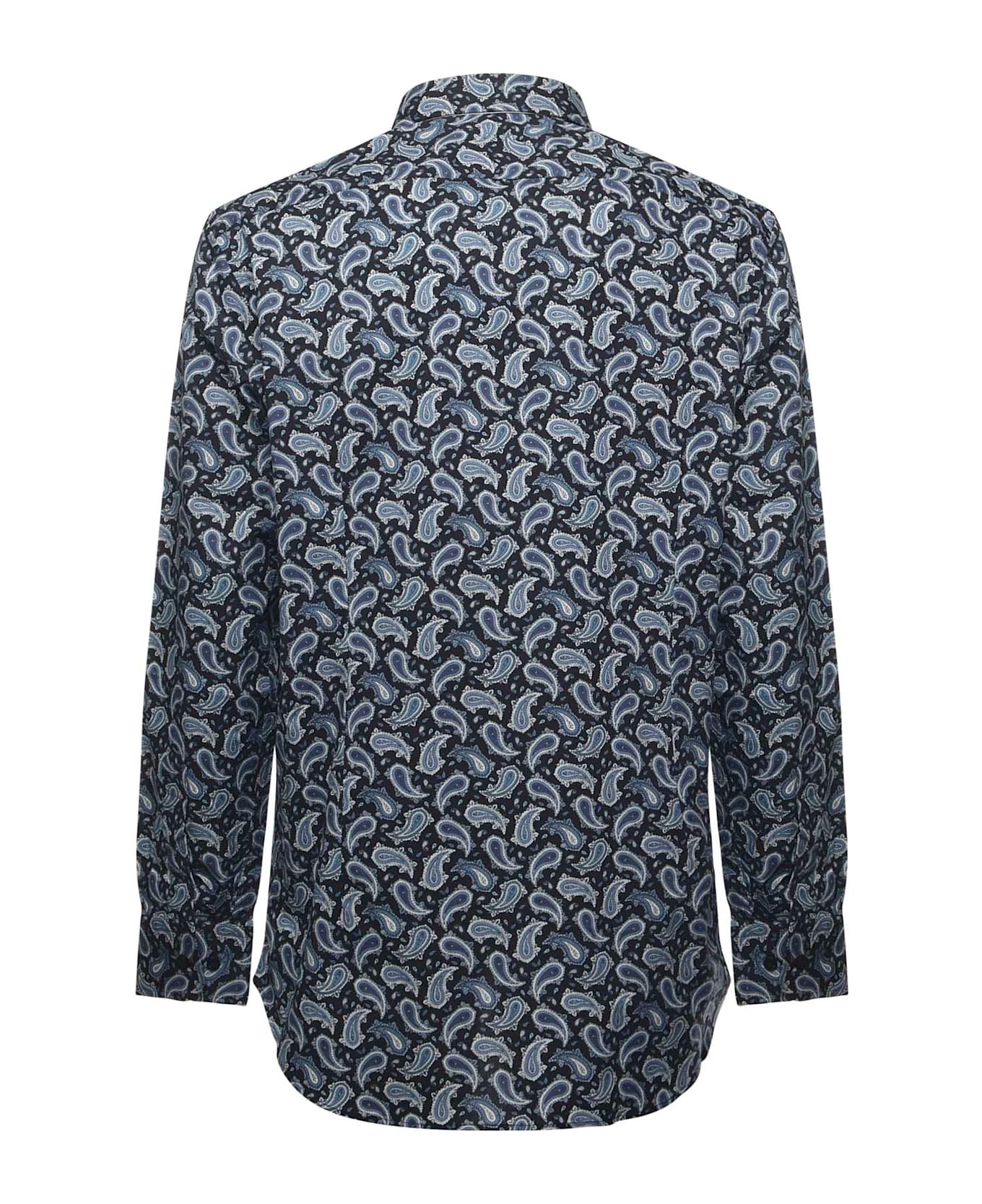 Etro Cotton Shirt With Paisley Print - BLUE