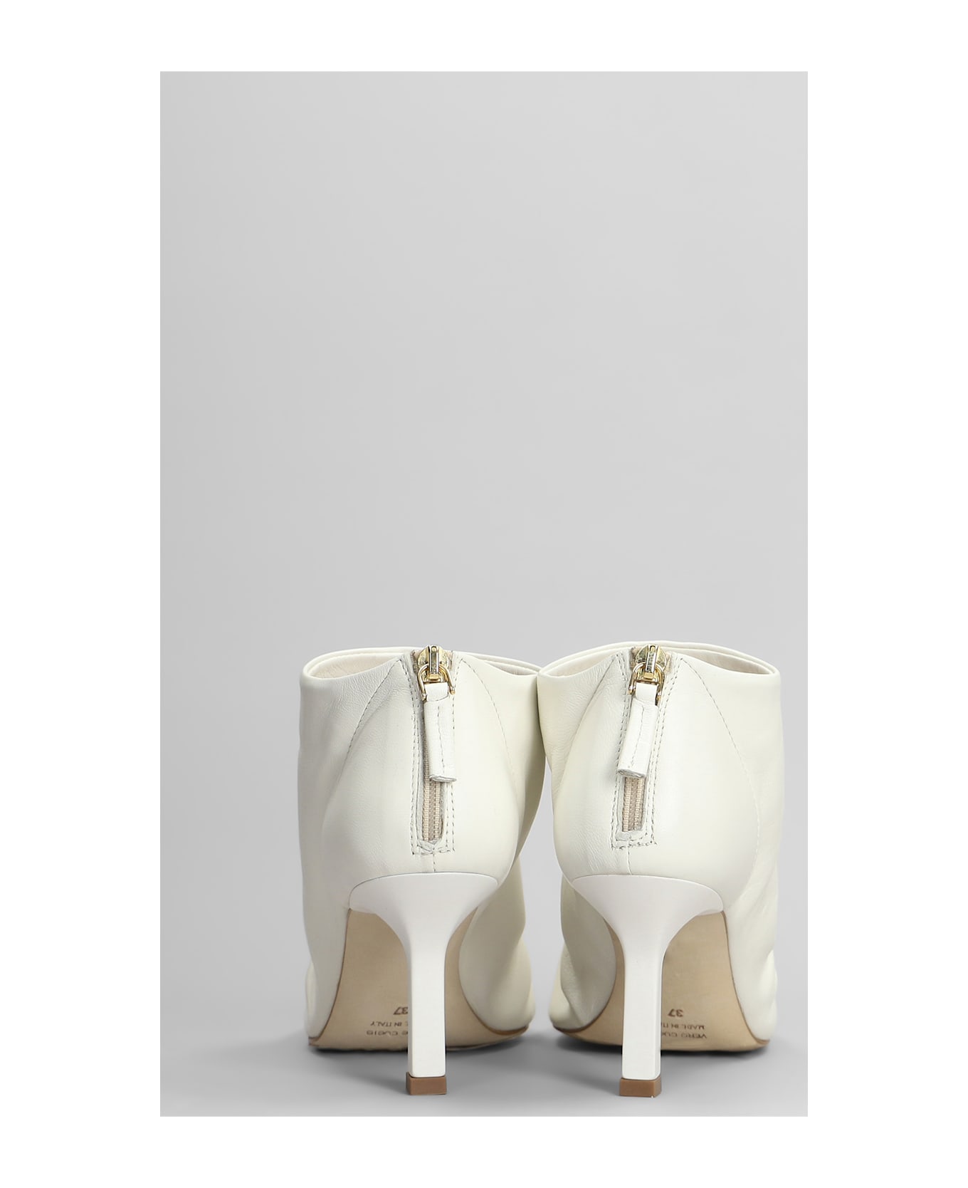 The Seller High Heels Ankle Boots In White Leather - white