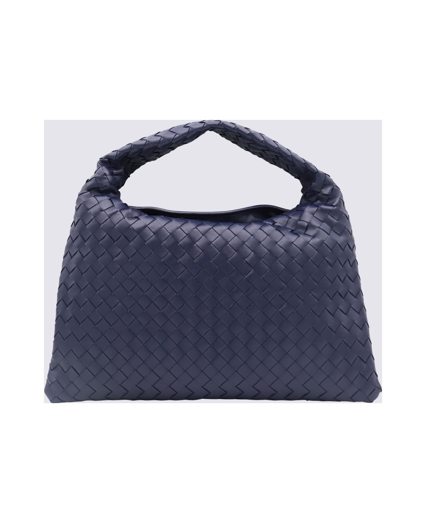 Bottega Veneta Dark Blue Leather Hop Small Handle Bag - DUKEMBRASS