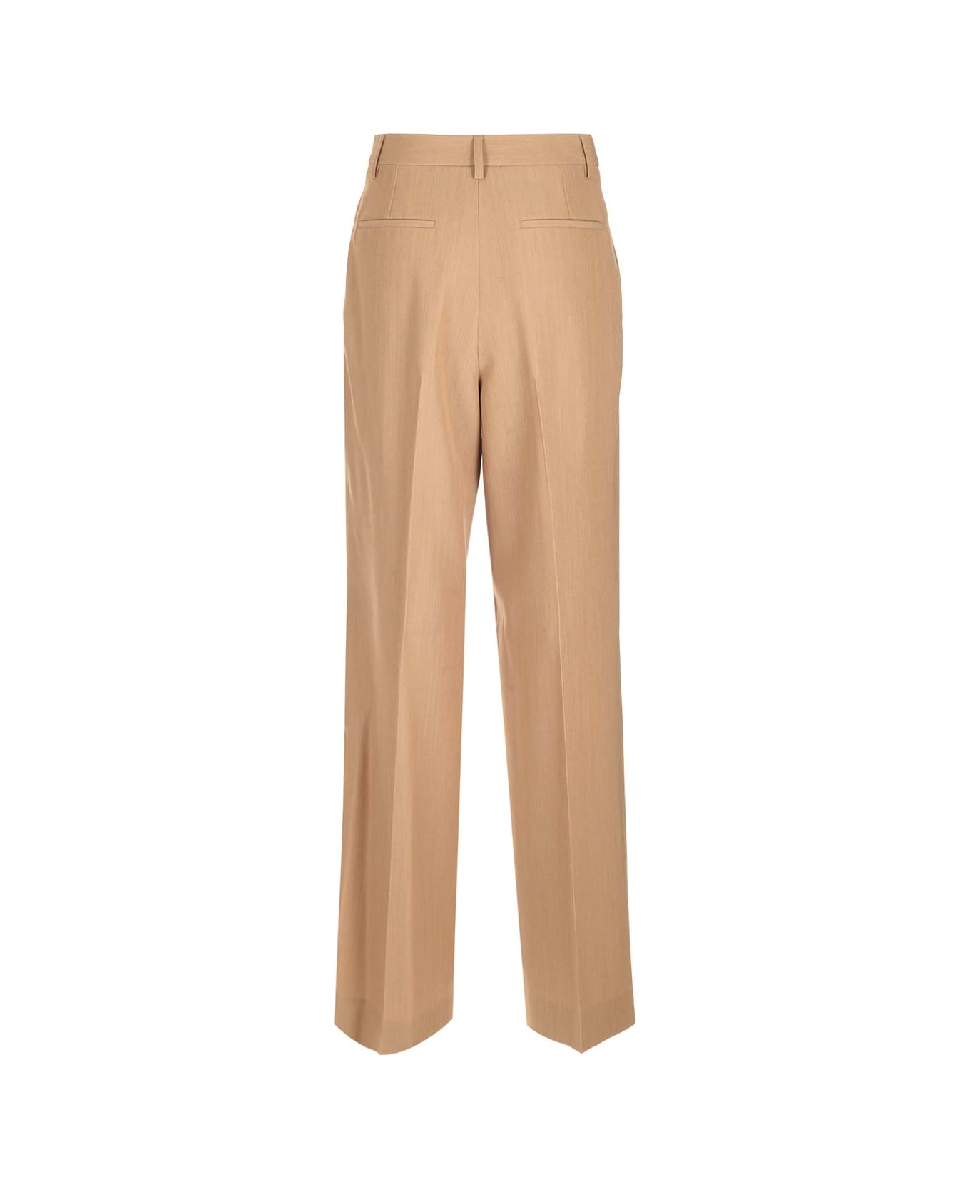 Burberry 'madge' Wide-leg Trousers - Beige ボトムス