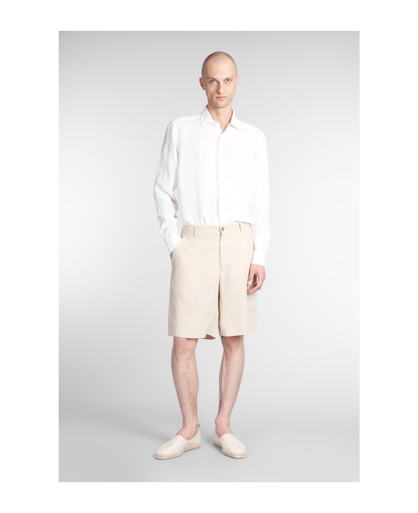 Zegna Shirt In White Linen - white