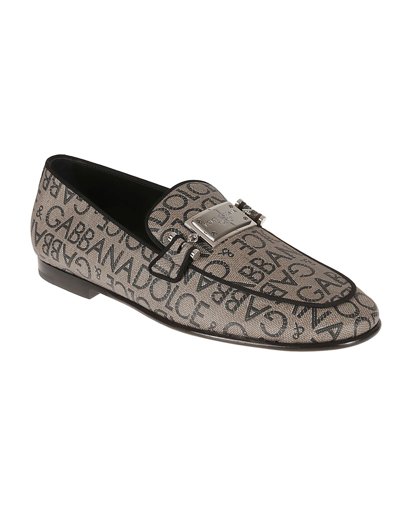 Dolce & Gabbana Jaquard Loafers - Brown