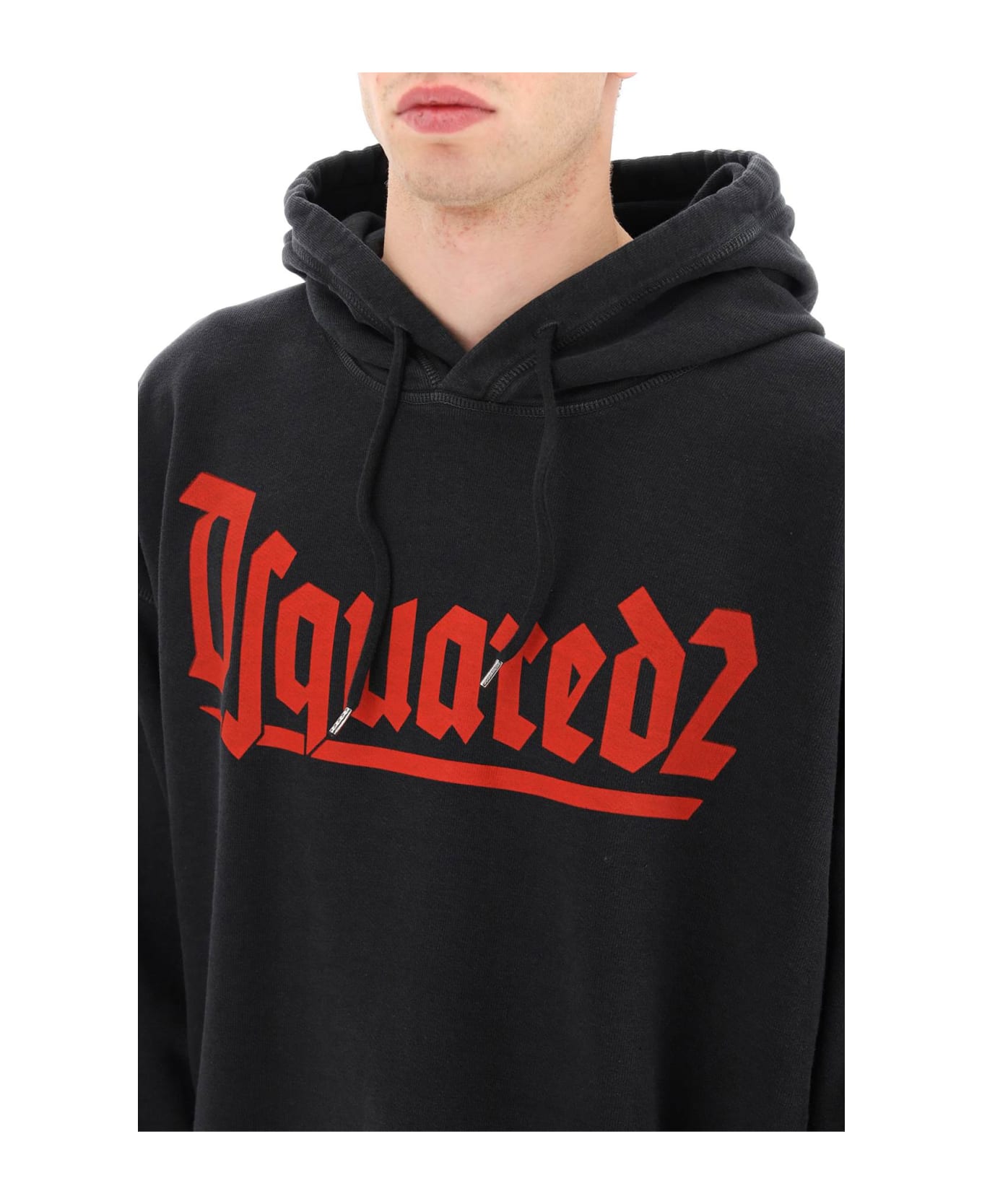 Dsquared2 Logo Print Hoodie - Anthracite
