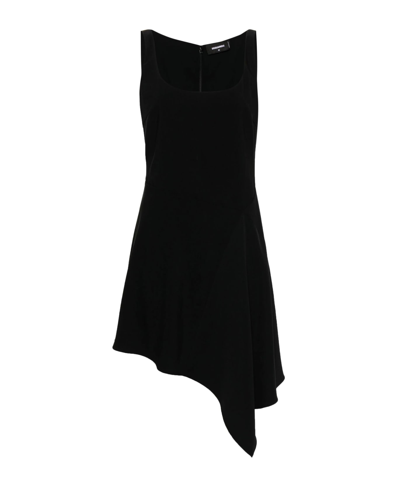 Dsquared2 Black Sleeveless Crepe Dress - Black