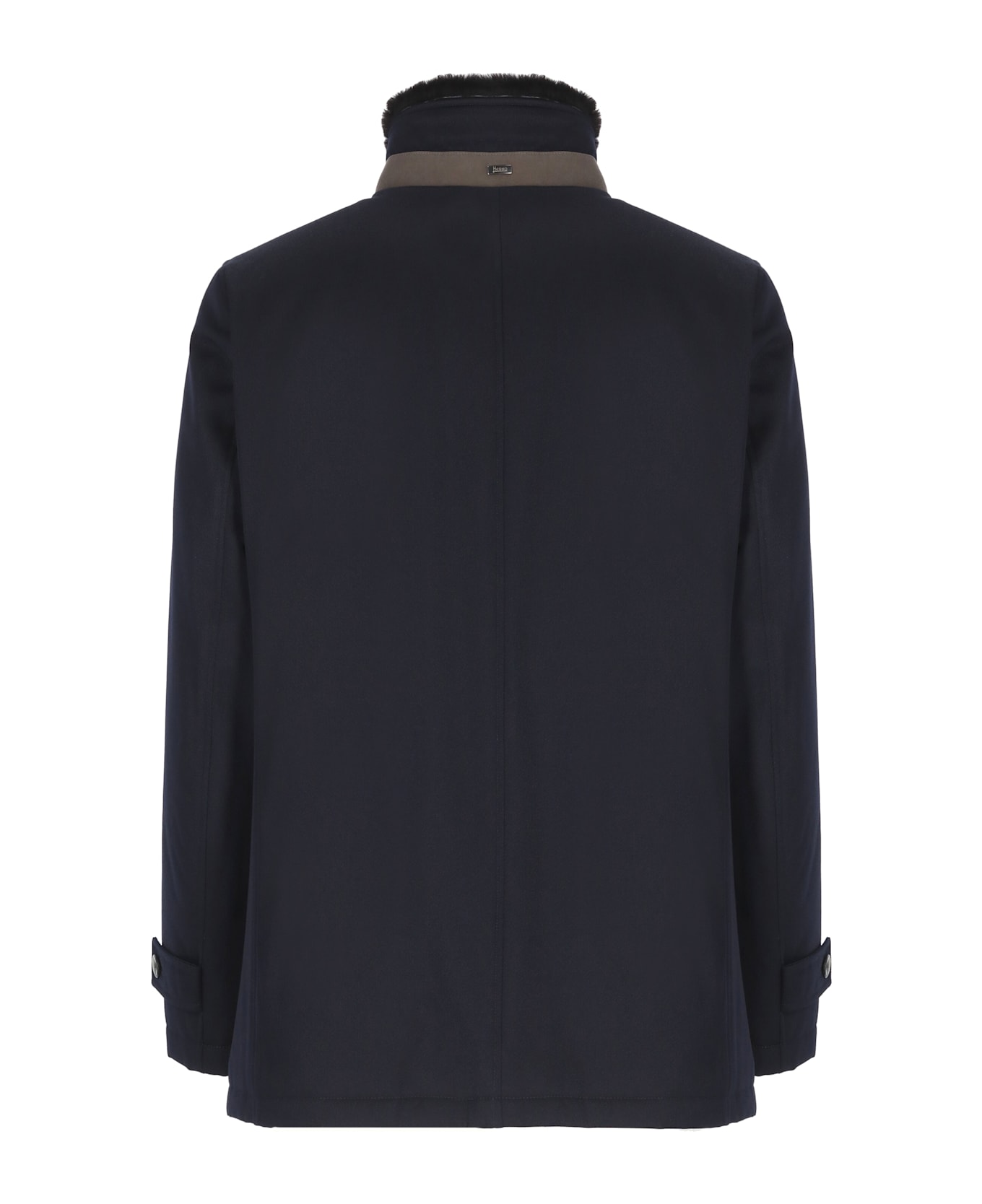 Herno Virgin Wool Coat - BLU NAVY