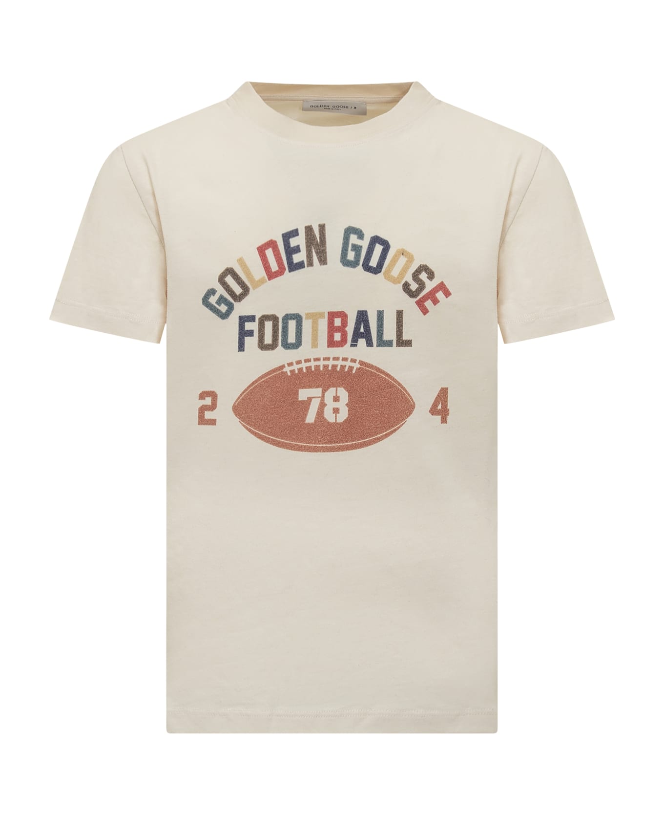 Golden Goose T-shirt - ARTIC WOLF/MULTICOLOR