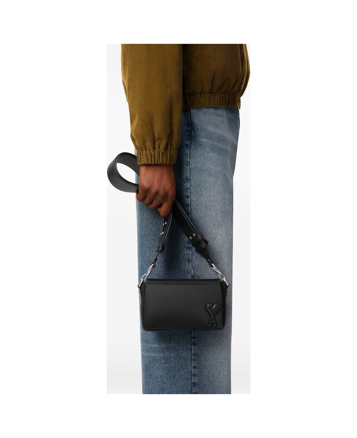 Ami Alexandre Mattiussi Marcel Nylon Shoulder Bag - Black