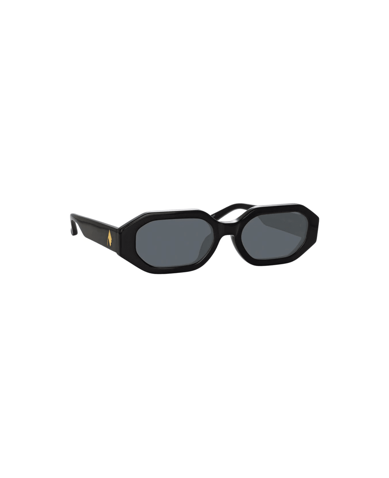 The Attico Irene - Black / Yellow Gold Sunglasses - Black