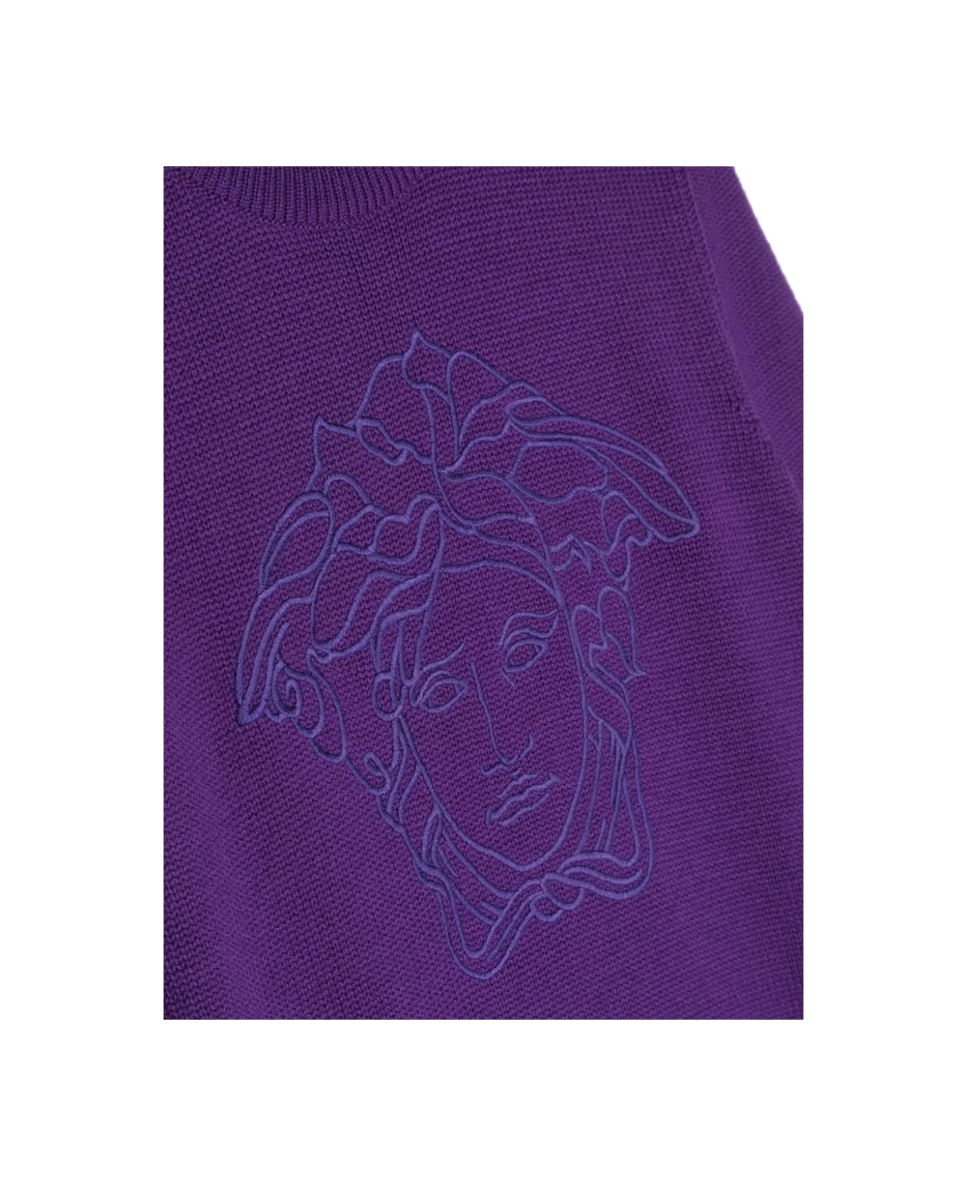 Versace Medusa Choker Pullover - PURPLE