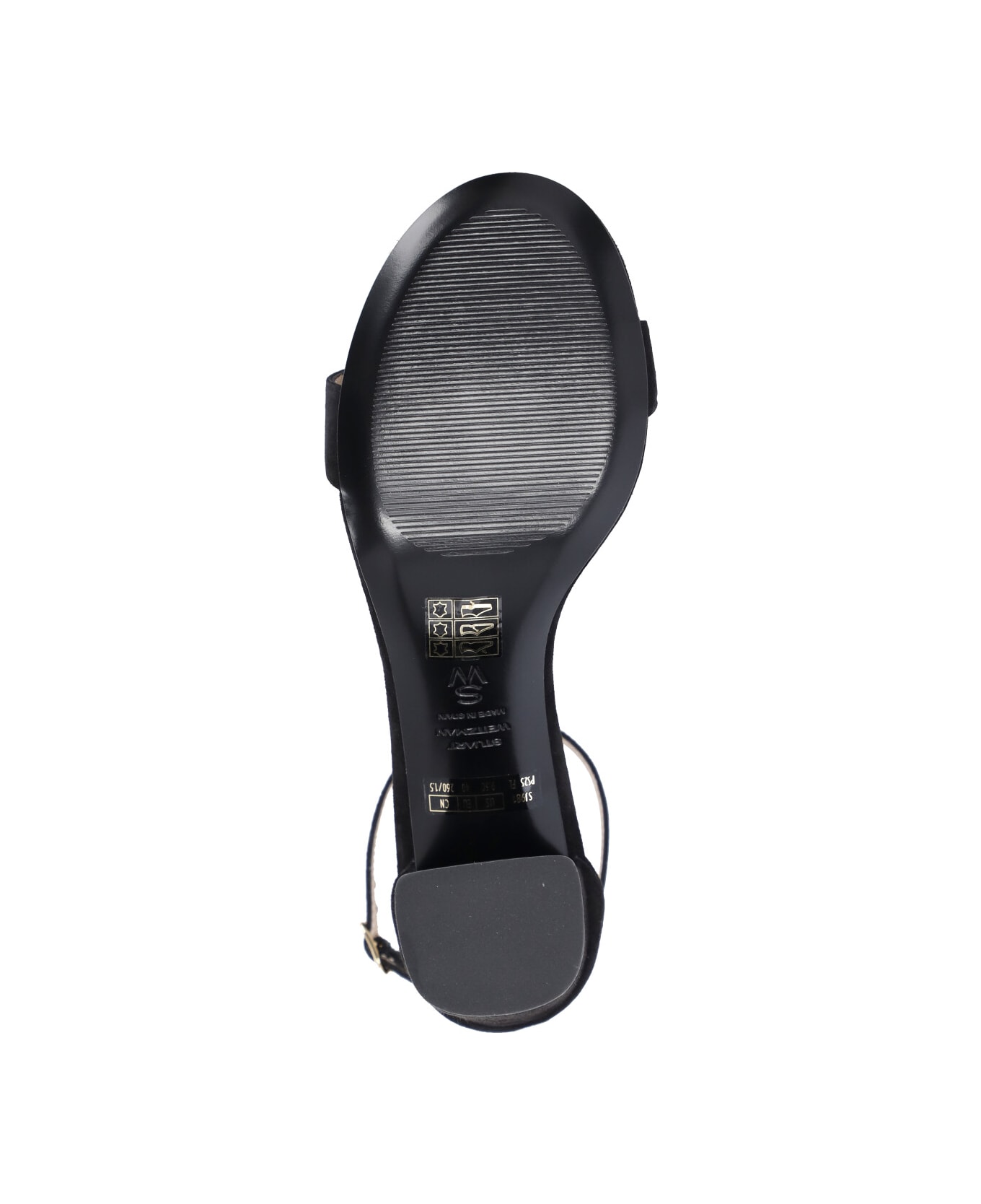 Stuart Weitzman Nudist Block 75 Sandals - Black