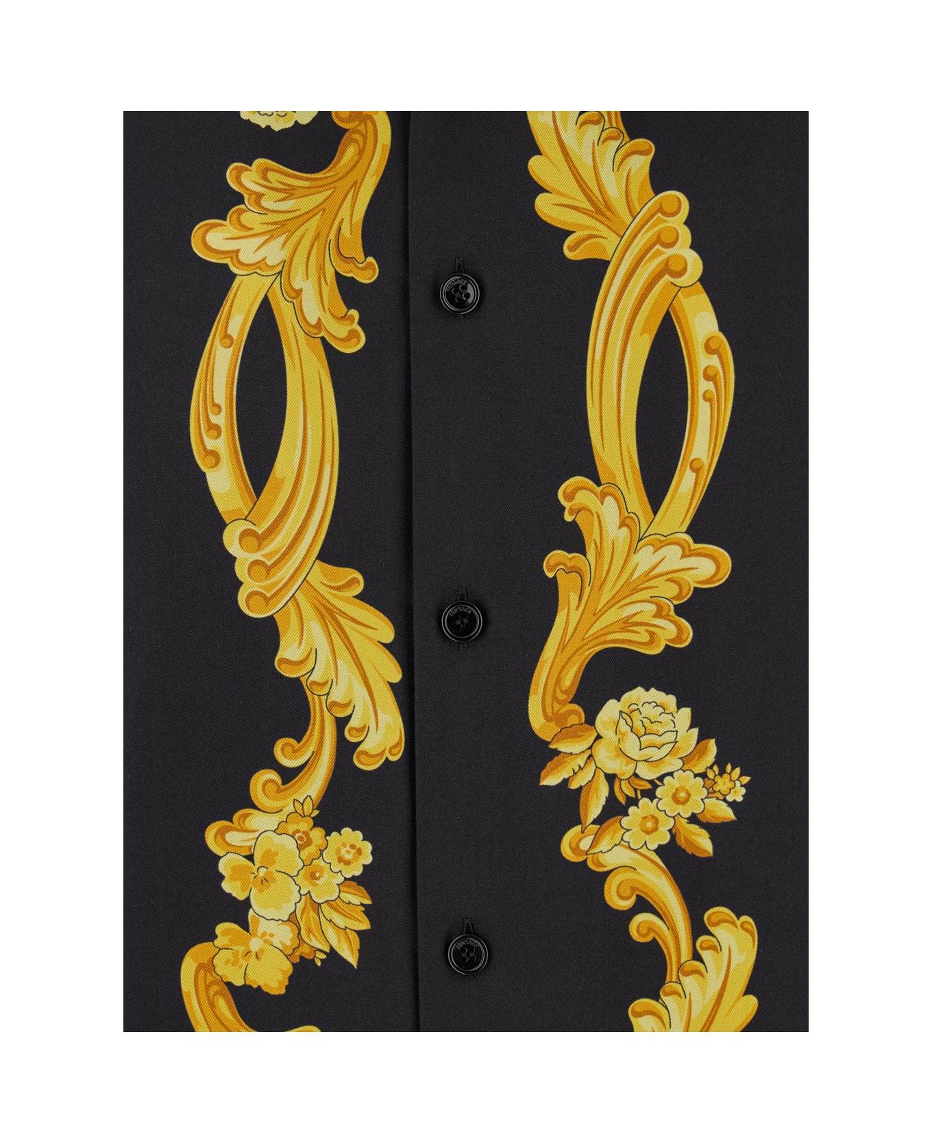 Versace Black Silk Shirt - Black シャツ