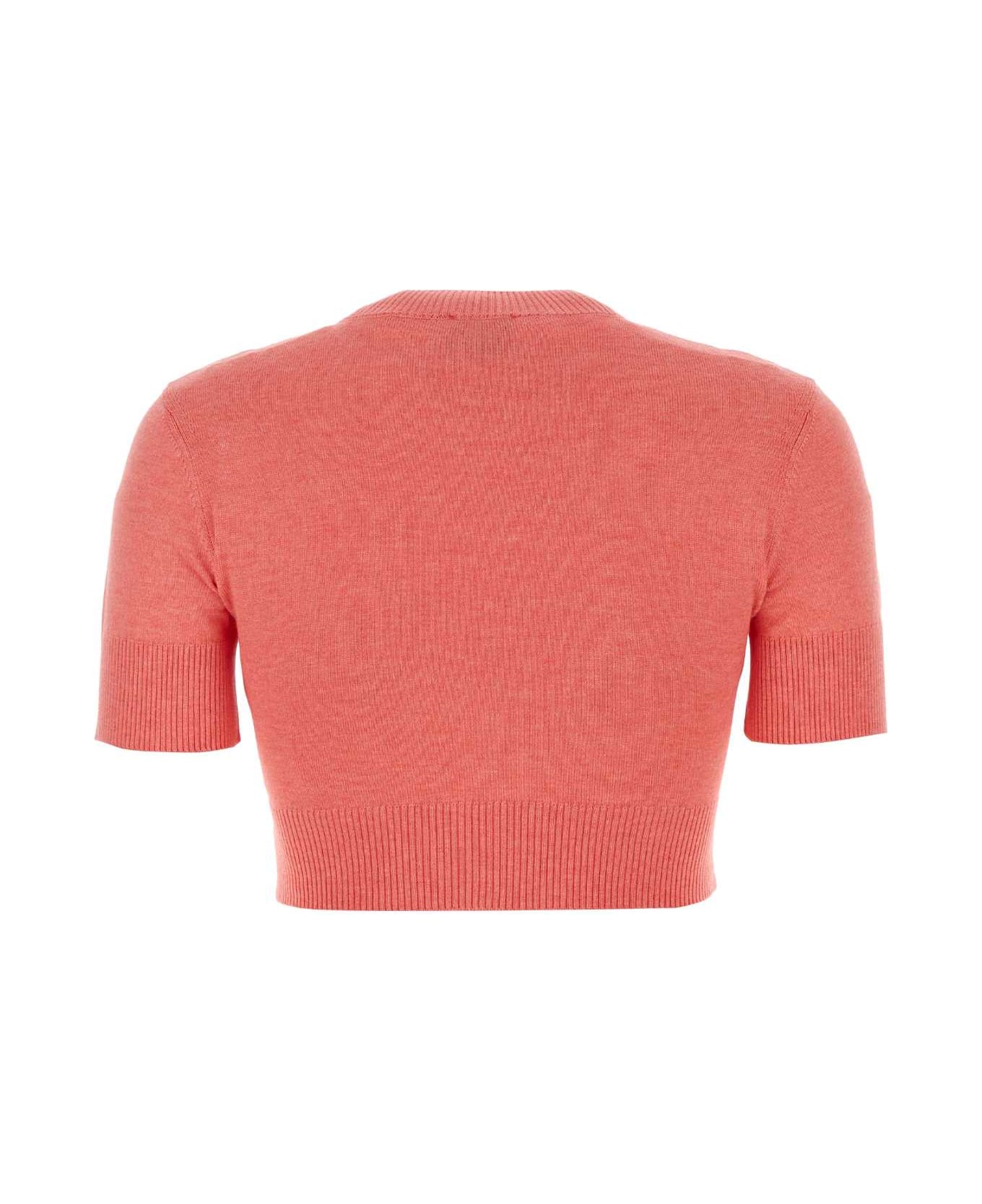 Patou Pink Cotton Blend Sweater - PINK