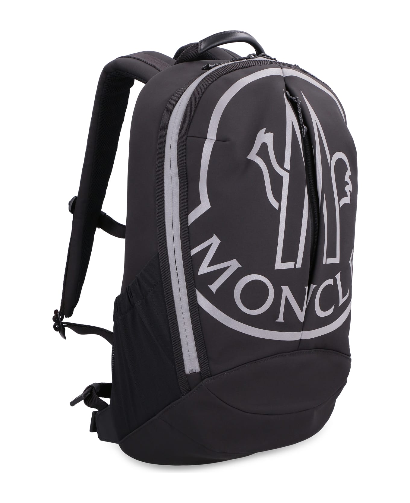 Moncler Cut Technical Fabric Backpack With Logo - BLACK